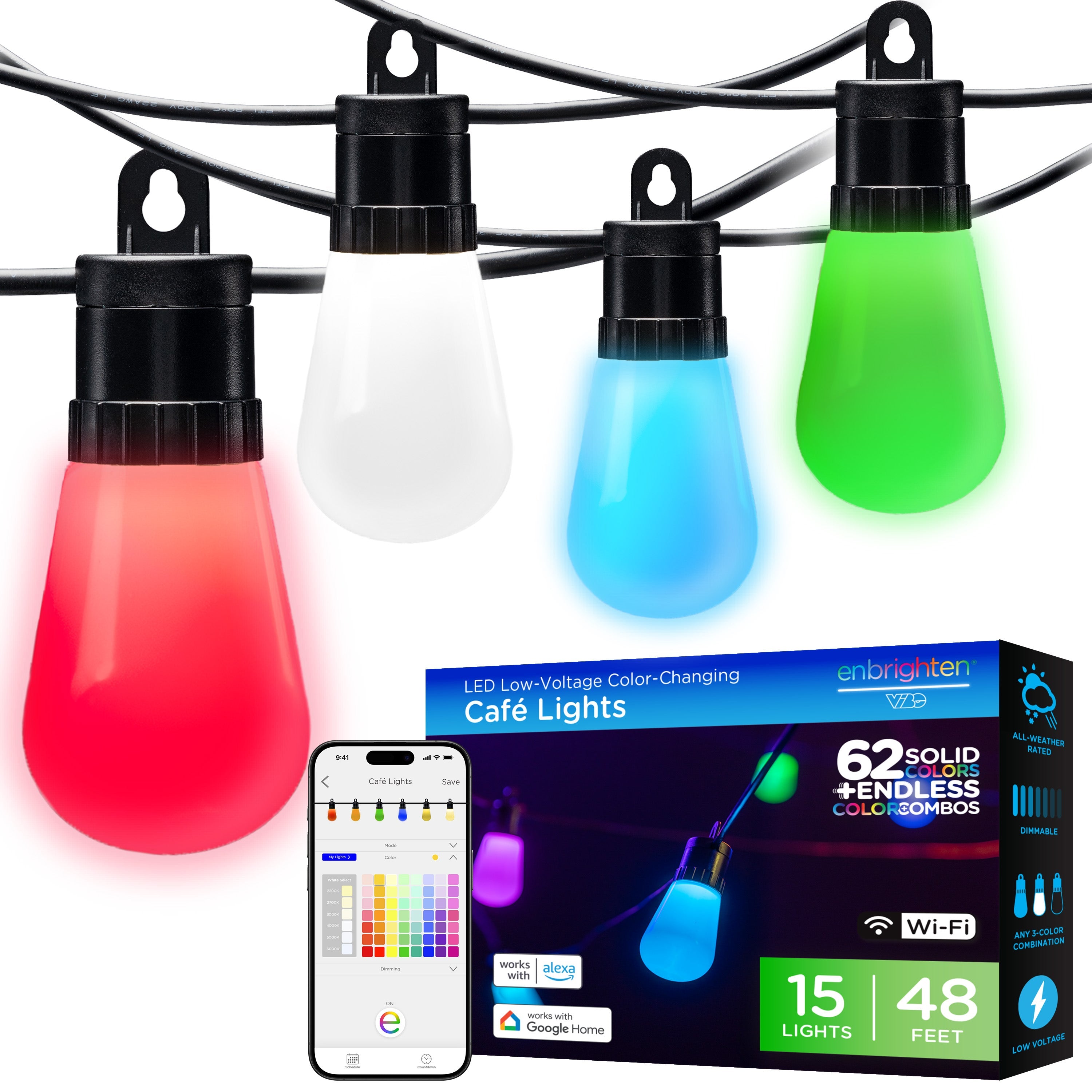 WiFi VIBE Lightweight LED Cafe Lights