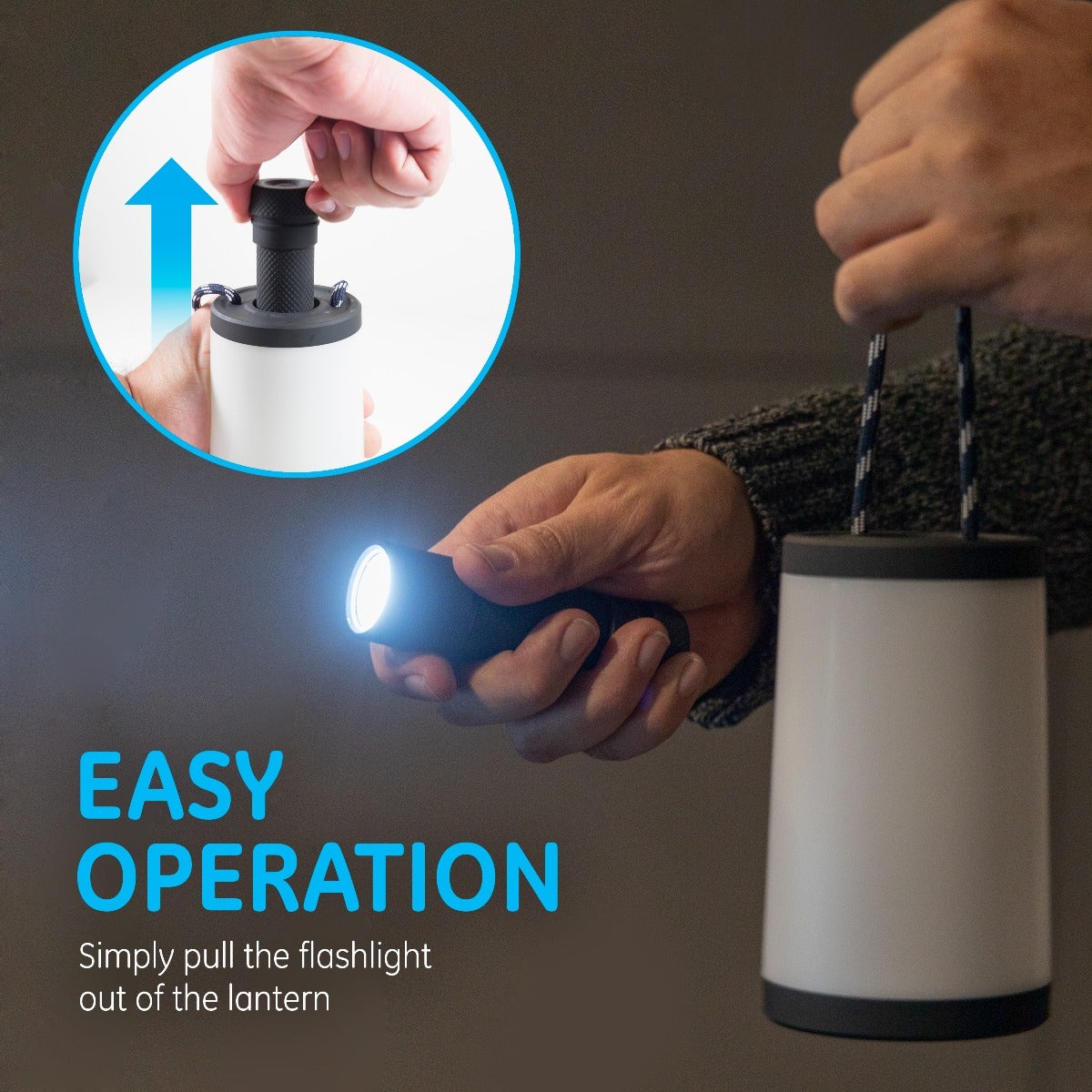 Enbrighten 2-in-1 LED Lantern, Black