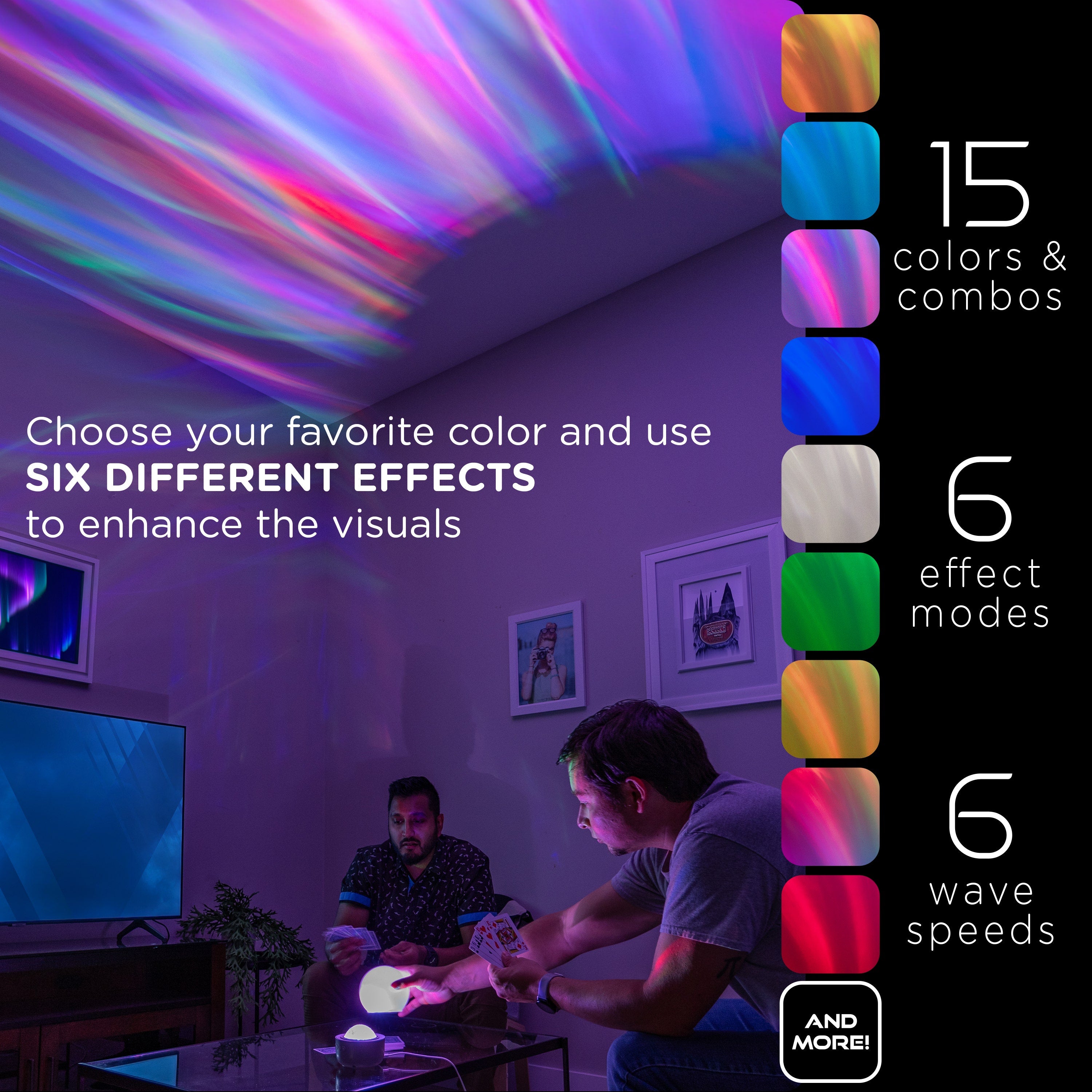 Enbrighten Aurora Galaxy Projector LED Tabletop Night Light with Globe Cover