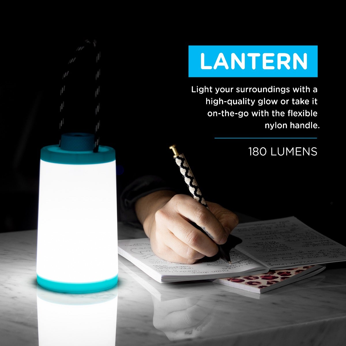 Enbrighten 2-in-1 LED Lantern, Teal