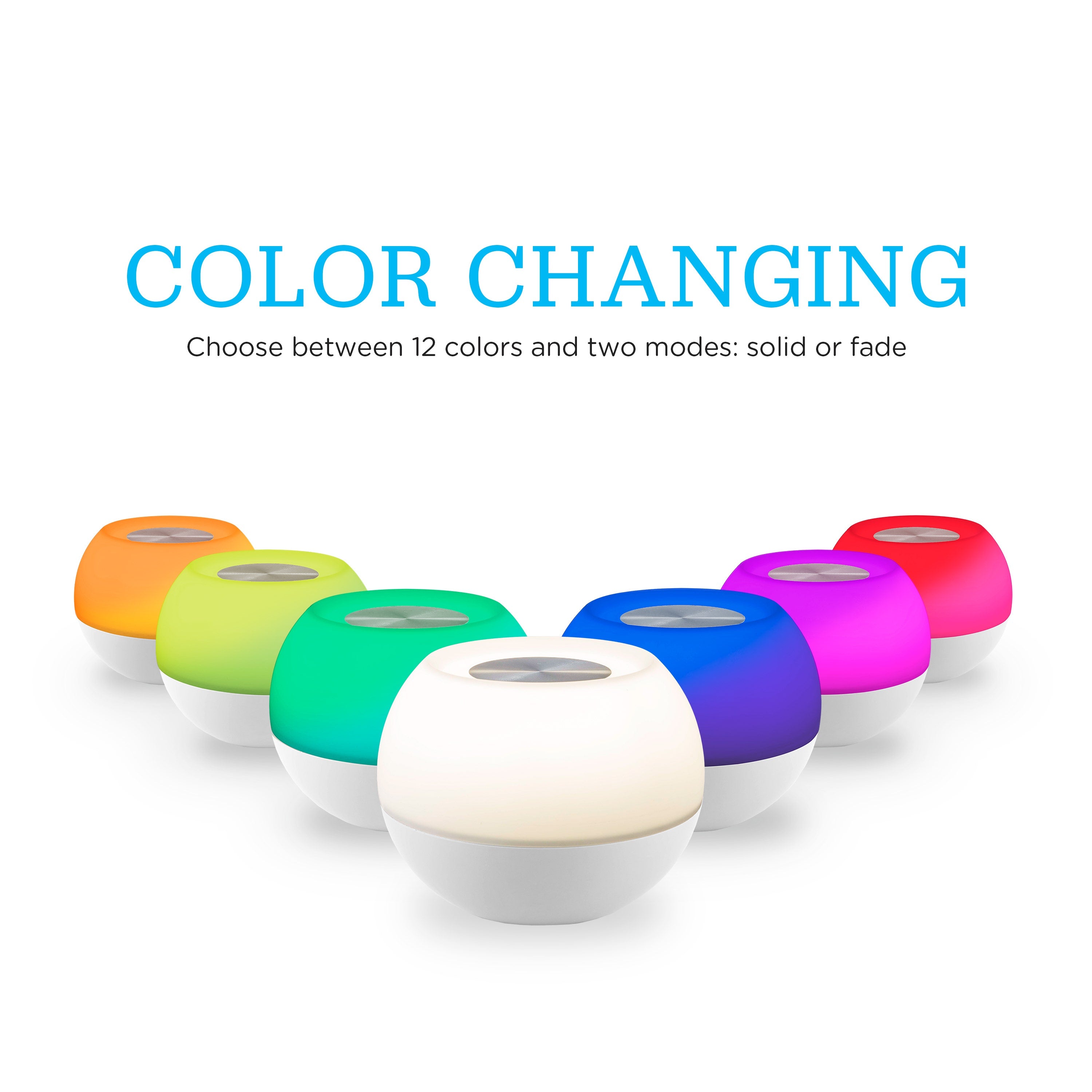 Enbrighten USB-Charging Color-Changing Tabletop LED Mini Bowl Night Light, White