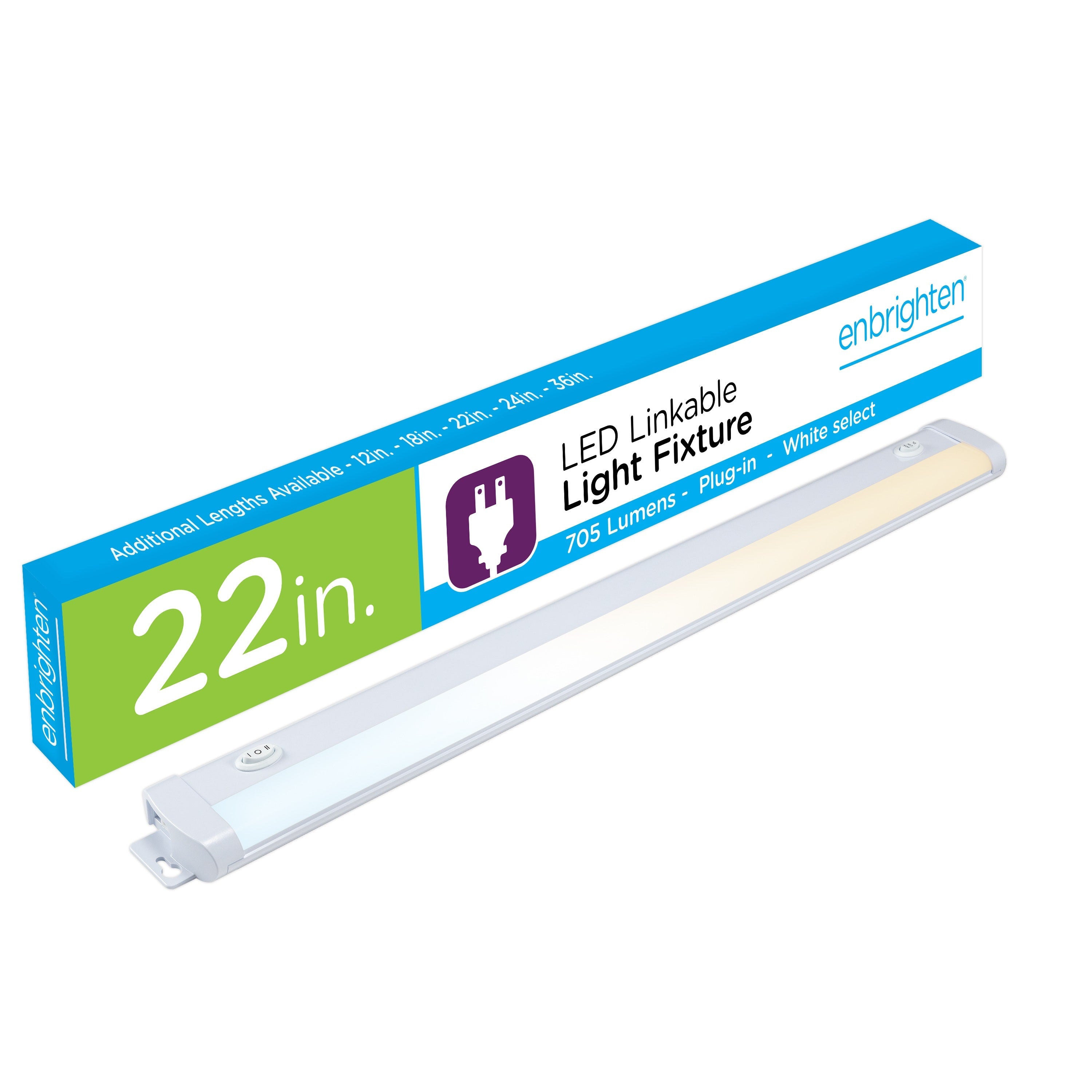 Enbrighten 22in. LED Light Fixture with White Select
