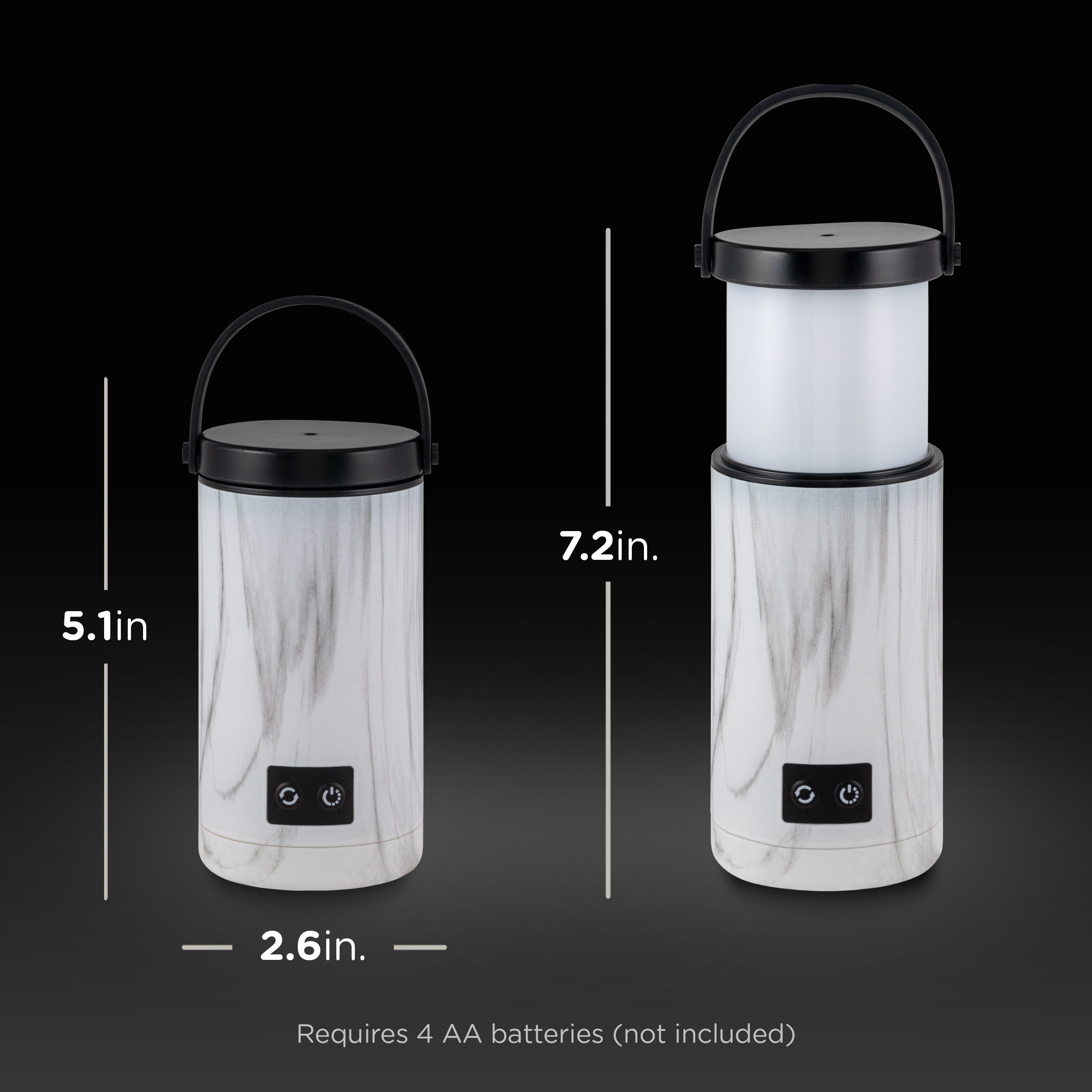 Enbrighten Color Changing LED Pop-up Lantern, White Marble