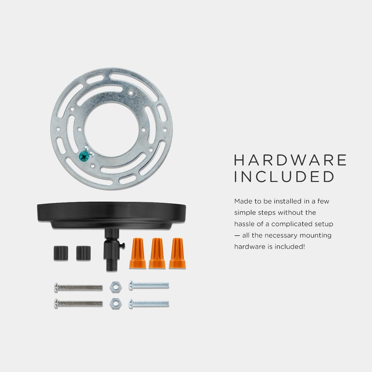 Enbrighten 5-Head Chandelier With LED Vintage Bulbs, Black