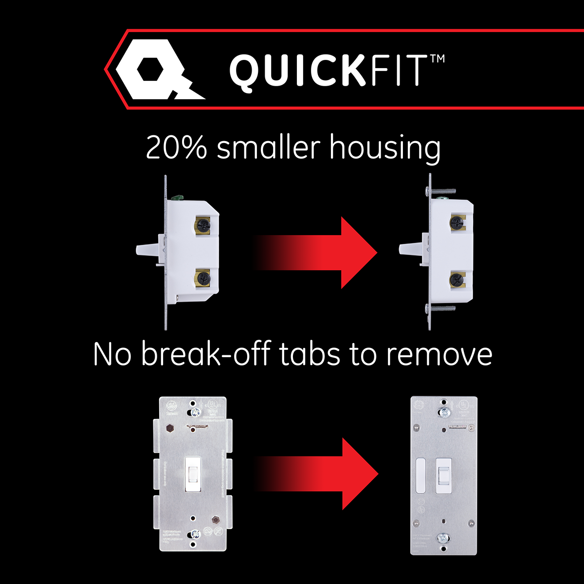 Enbrighten Add-On Toggle Switch with QuickFit and SimpleWire, White