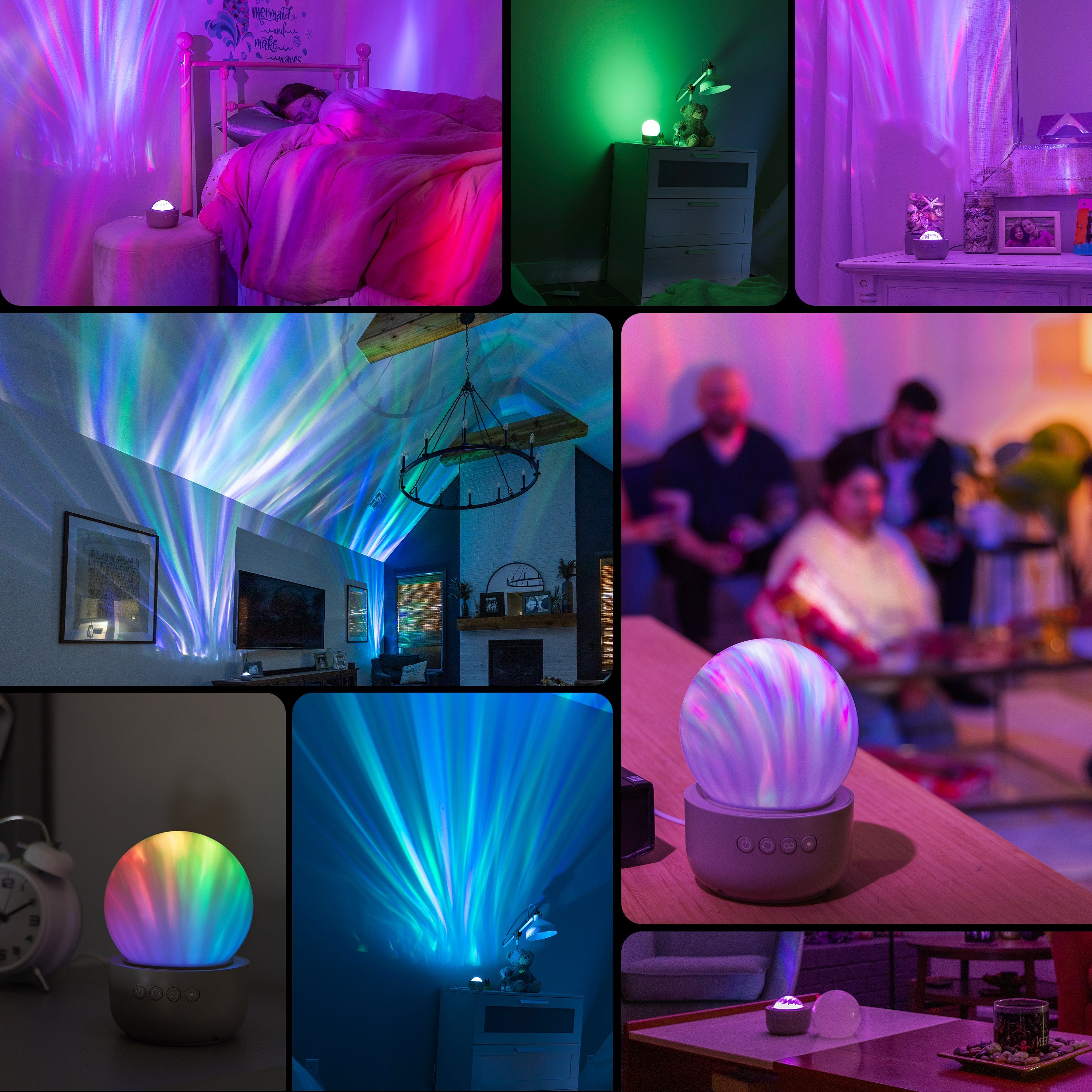 Enbrighten Aurora Galaxy Projector LED Tabletop Night Light with Globe Cover