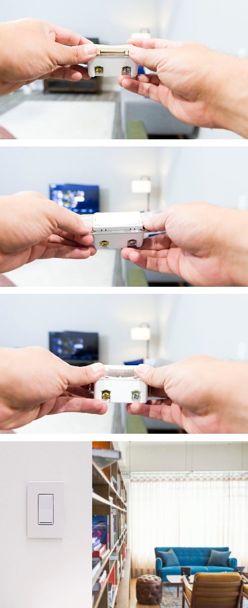 Jasco Interchangeable Paddle With Air Gap or LED Hole for Switches, Dimmers, Or Fan Controls (GE, Enbrighten, Jasco, & UltraPro Z-Wave Compatible), White