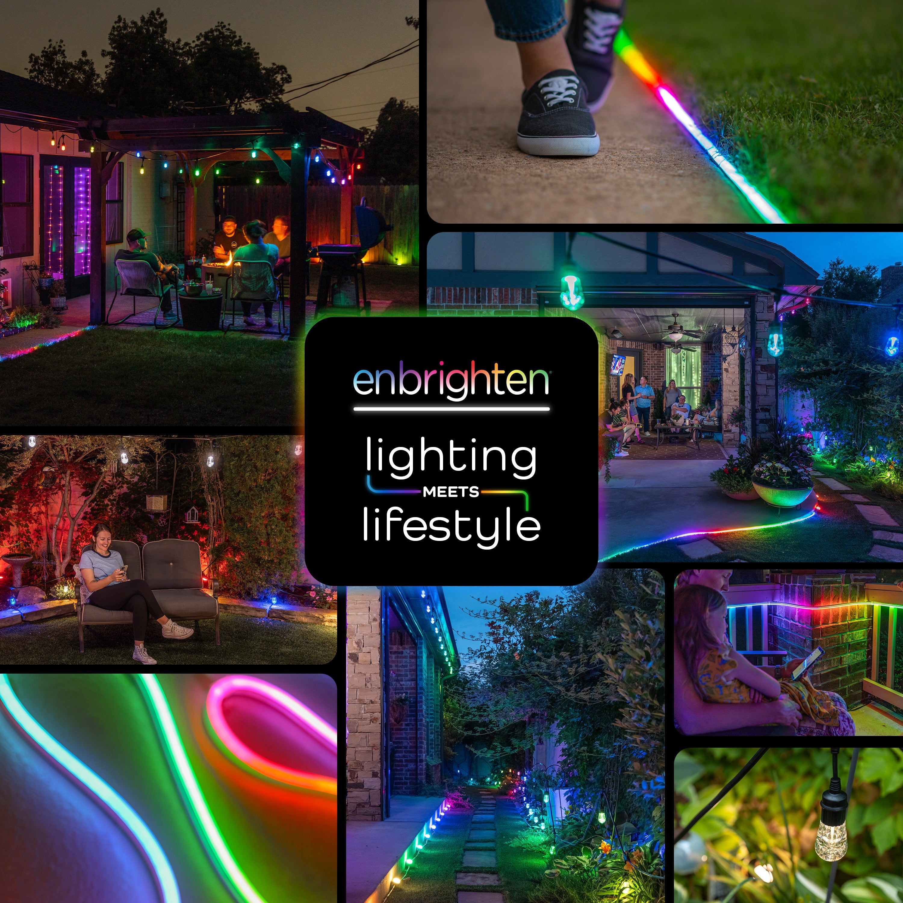 Enbrighten WiFi VIBE Indoor/Outdoor Color-Changing LED Flex Light, 24ft.