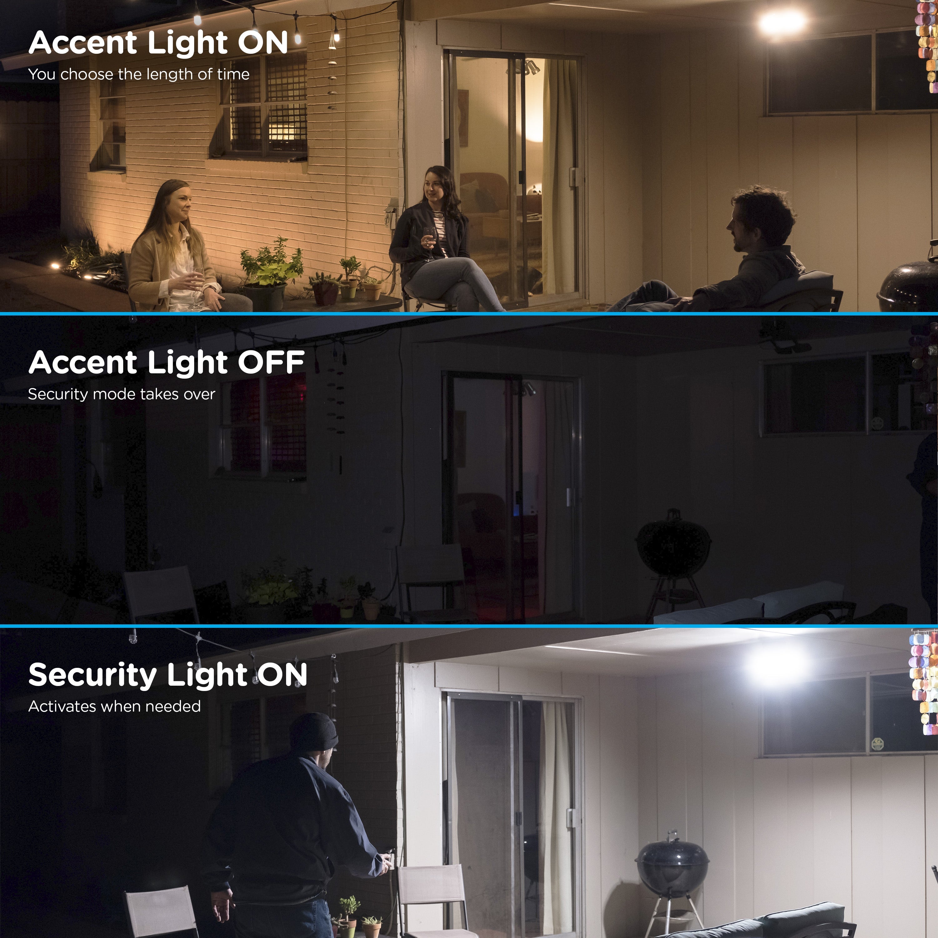 Enbrighten Outdoor 2-Head Motion-Sensing Tunable White LED Security Light, White
