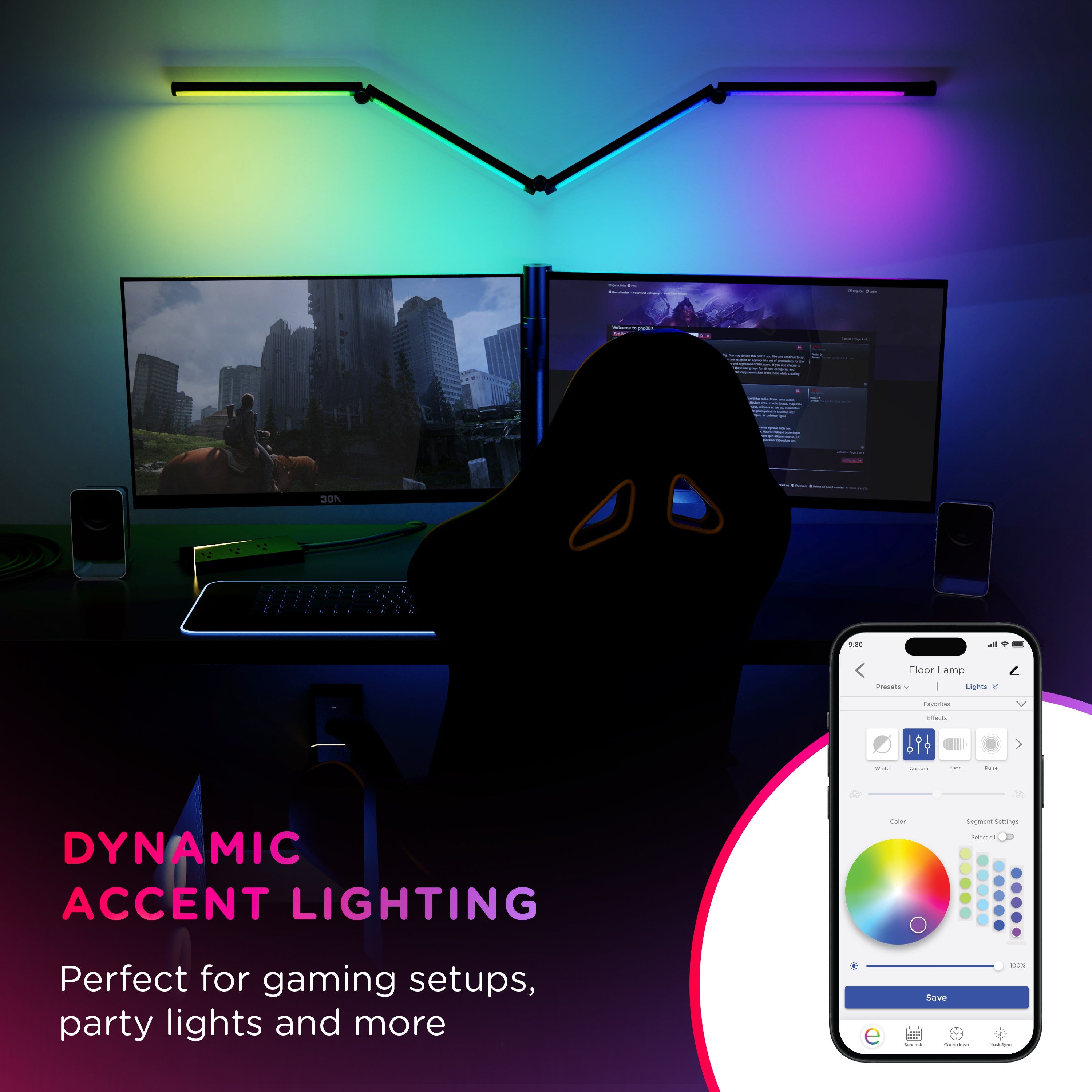 Enbrighten VIBE WiFi Spectrum Color-Changing Adjustable Accent Lamp
