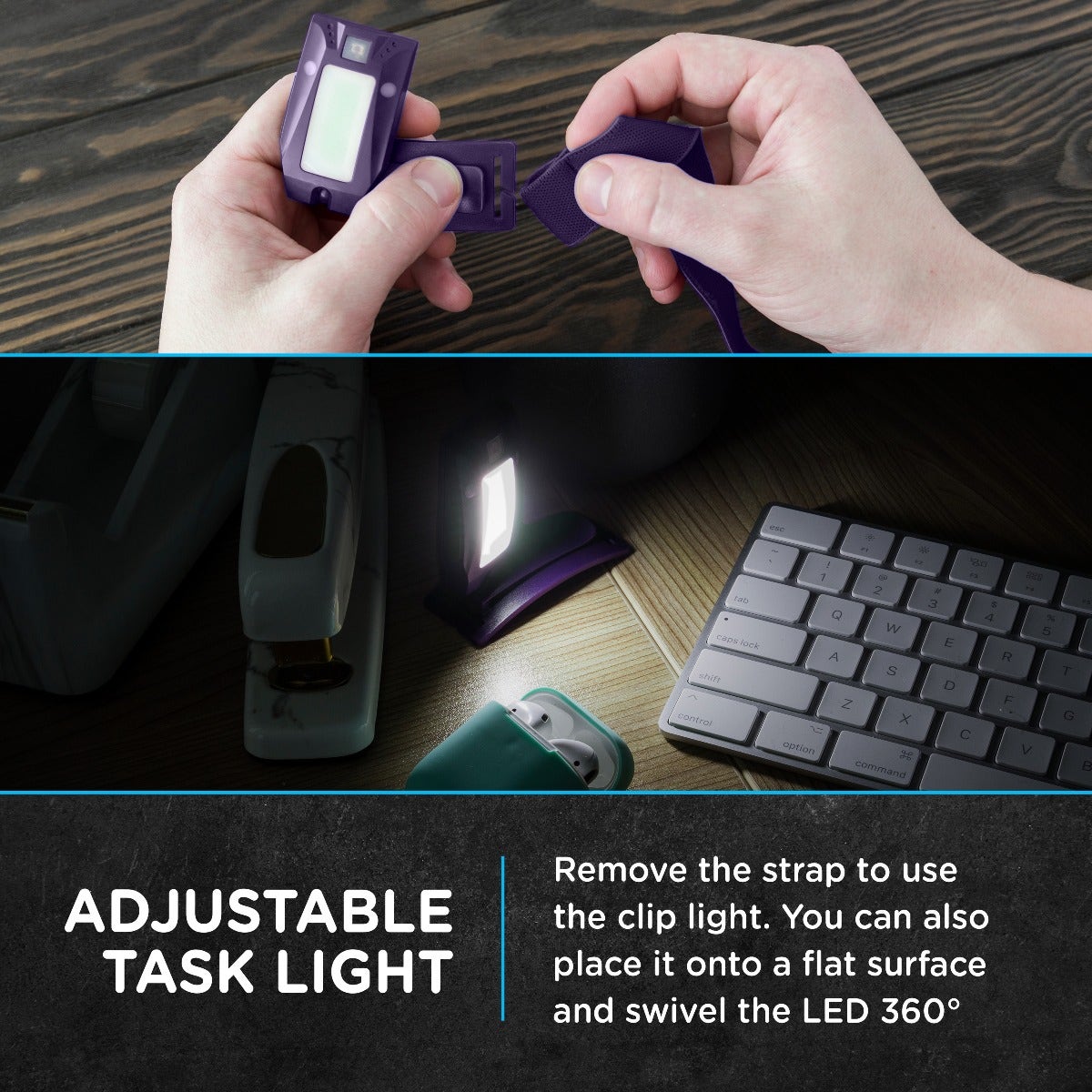 Enbrighten Motion-Sensing Rechargeable LED Headlamp, Purple
