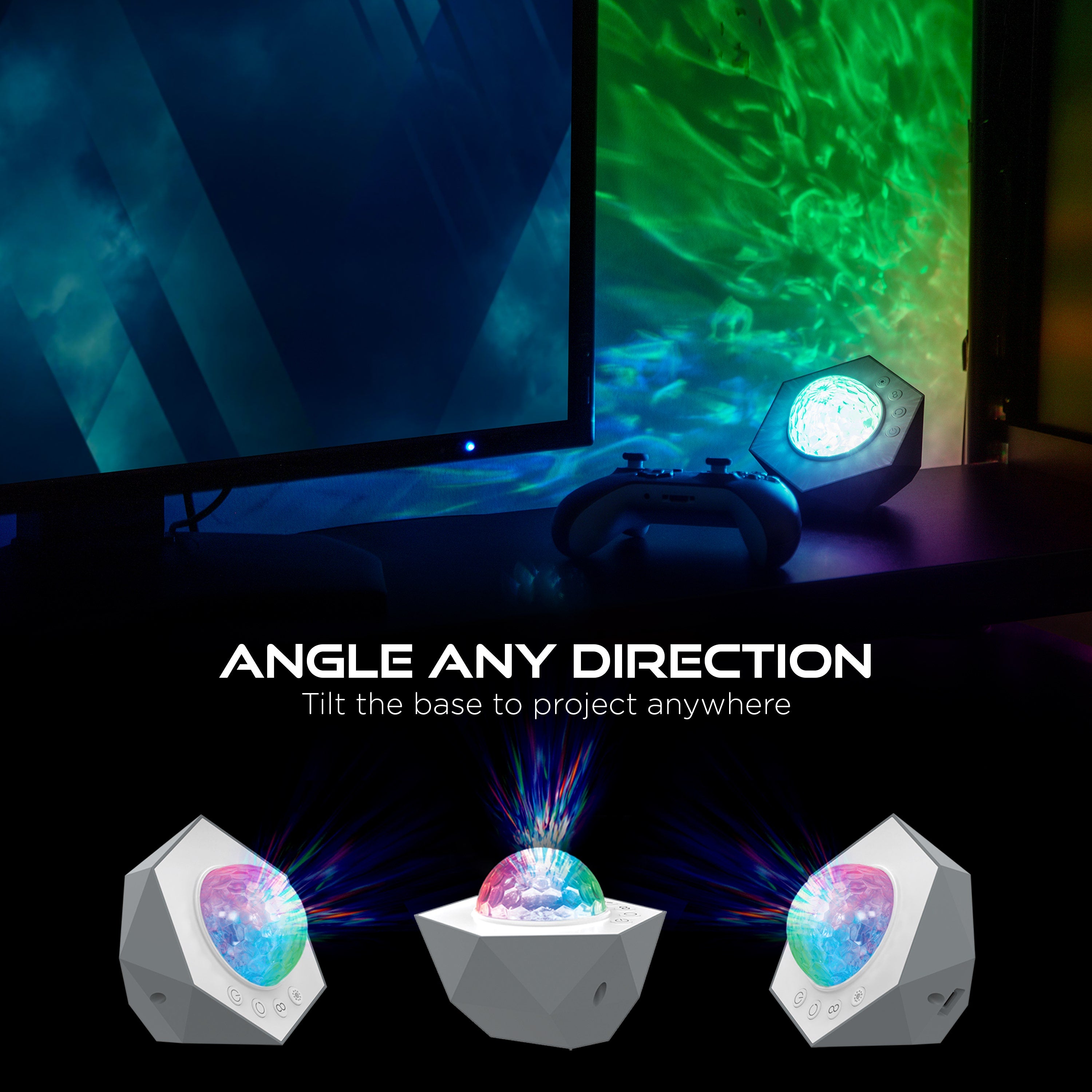 Enbrighten Galaxy Mini Projector LED Tabletop Night Light