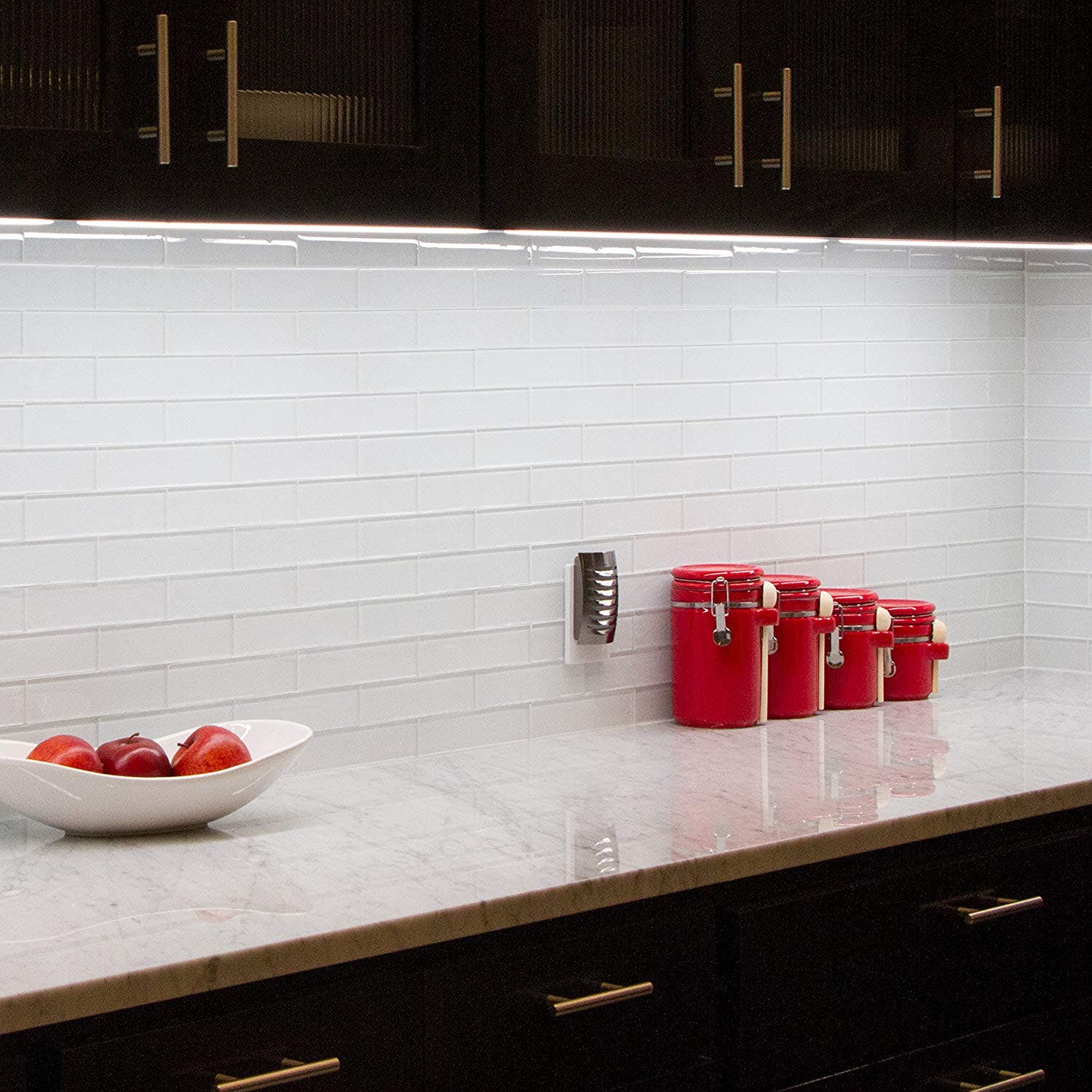 Enbrighten 24in. Direct Wire LED Under Cabinet Light Fixture, White
