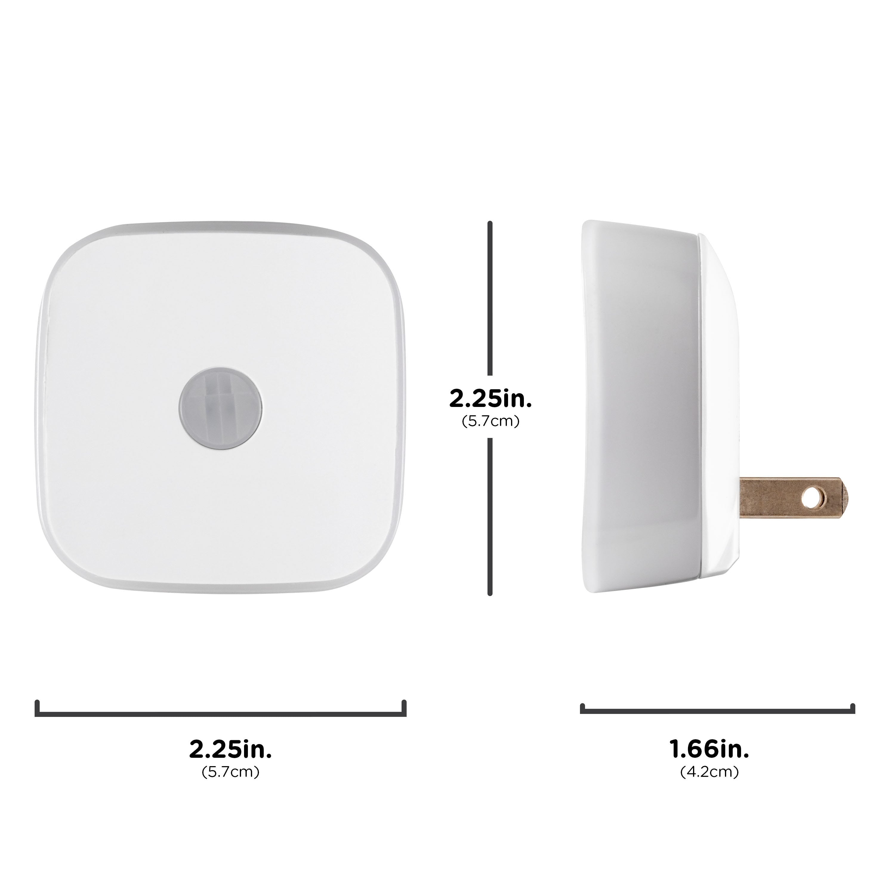 Enbrighten Mini LED Motion-Sensing Night Light, 2 Pack, White