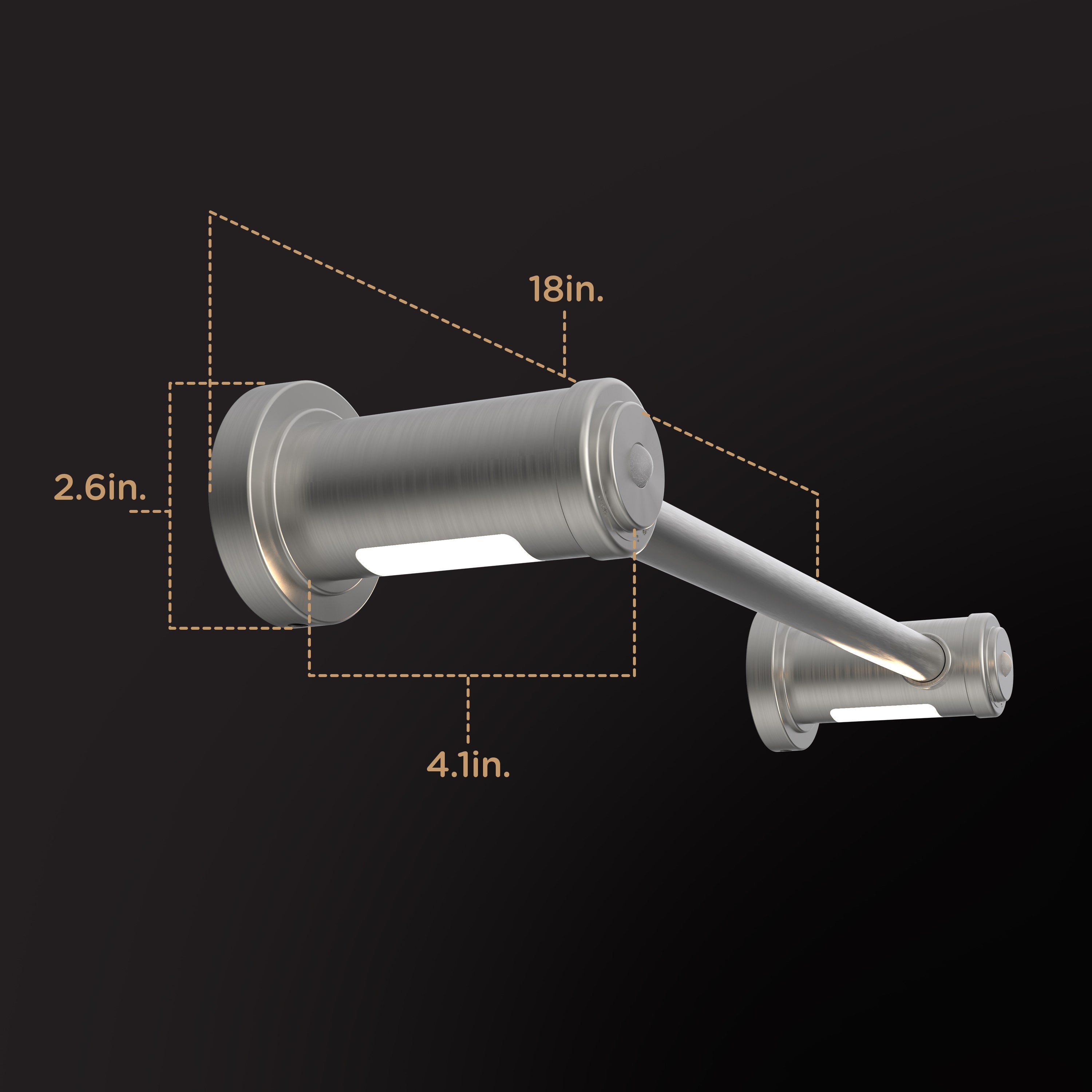 Enbrighten LED Motion Sensing Towel Bar Light, Brushed Nickel