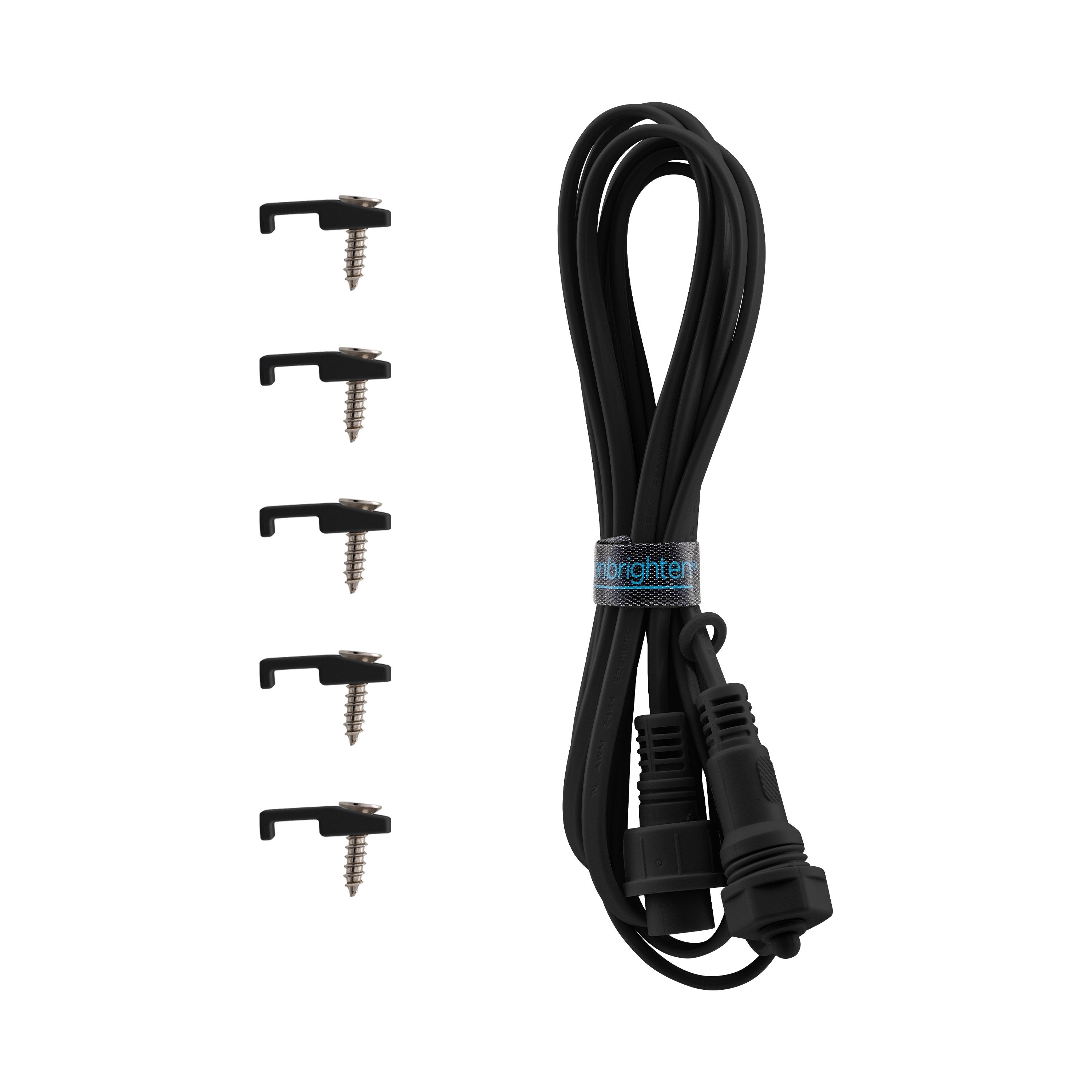 Enbrighten WiFi VIBE Eternity Eave Lights Extension Cable, 10ft. Black