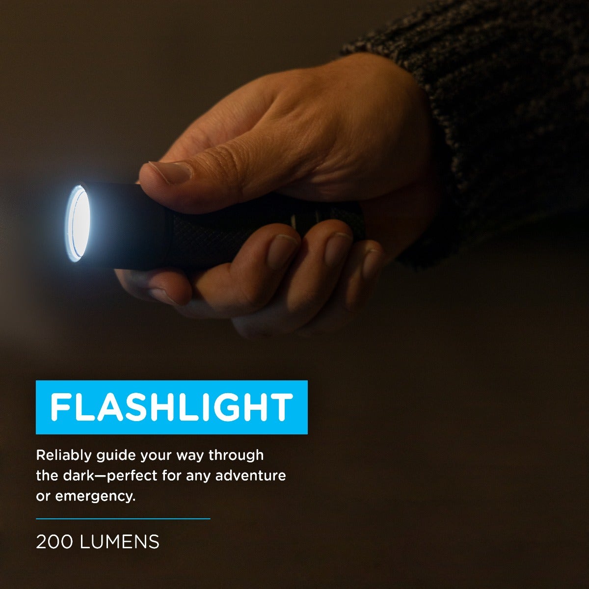 Enbrighten 2-in-1 LED Lantern, Black