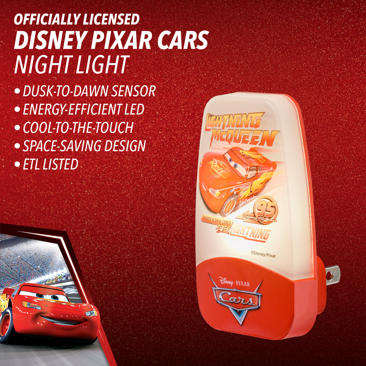 Disney Pixar Cars Light-Sensing Night Light