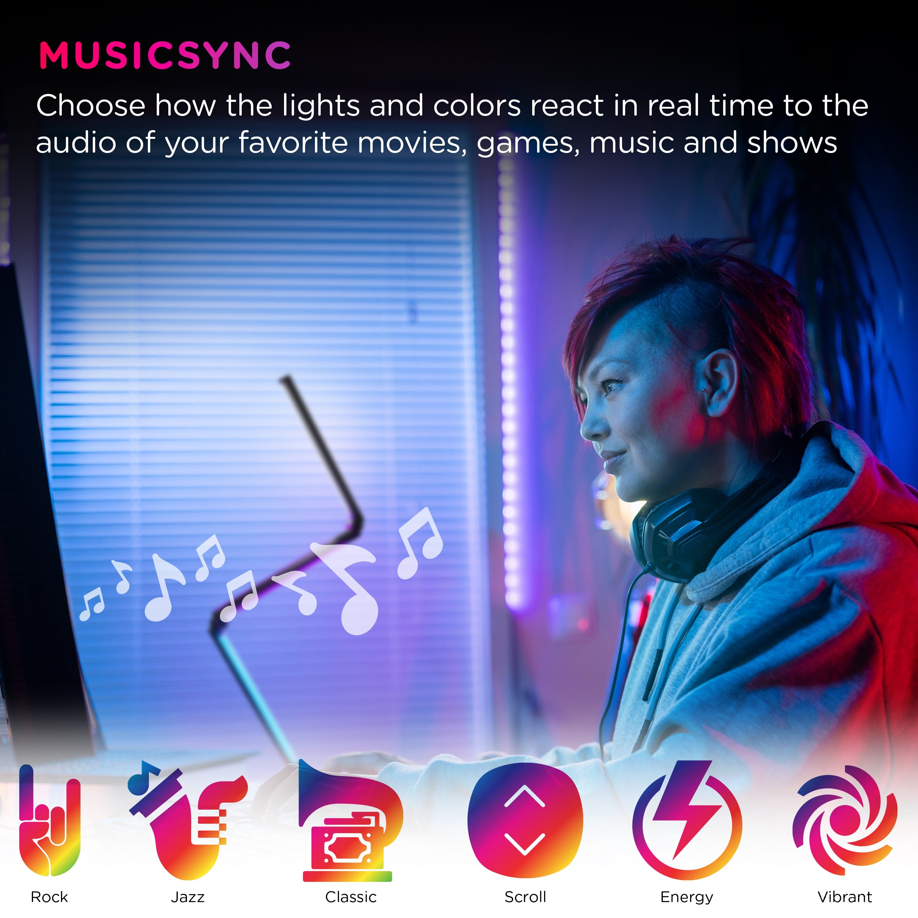 Enbrighten VIBE WiFi Spectrum Color-Changing Adjustable Accent Lamp