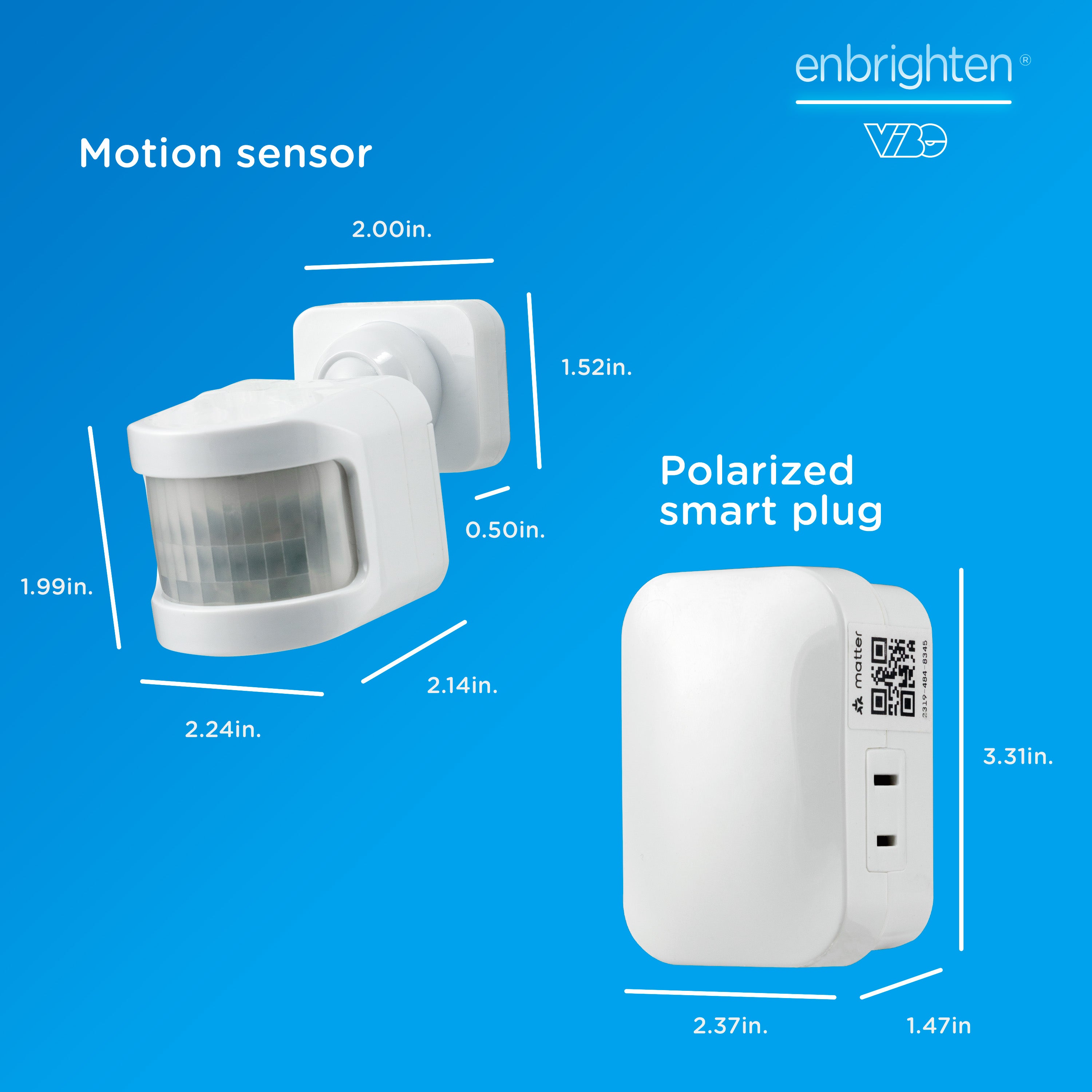 Enbrighten VIBE WiFi Matter Indoor Smart Plug with Motion Sensor