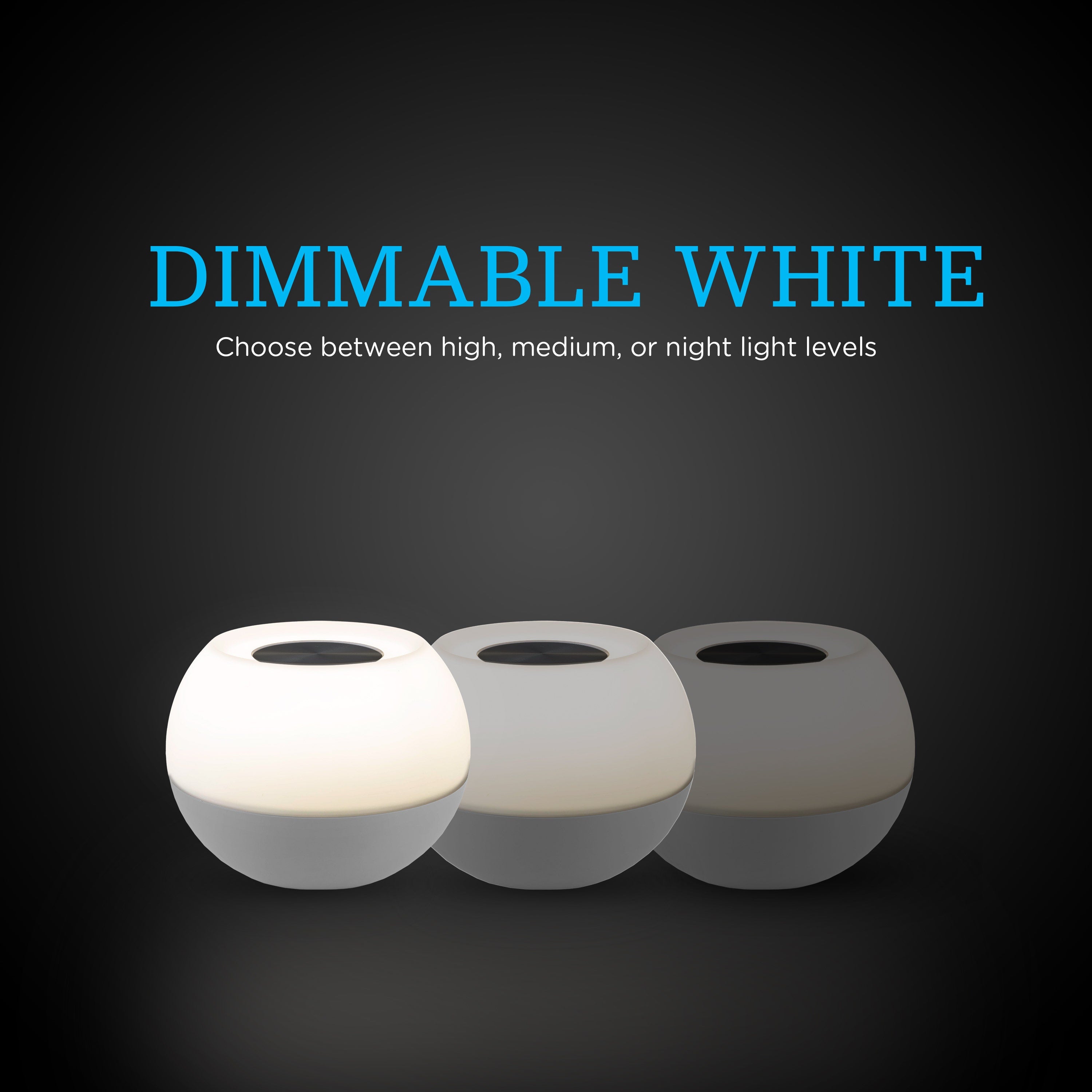 Enbrighten USB-Charging Color-Changing Tabletop LED Mini Bowl Night Light, White