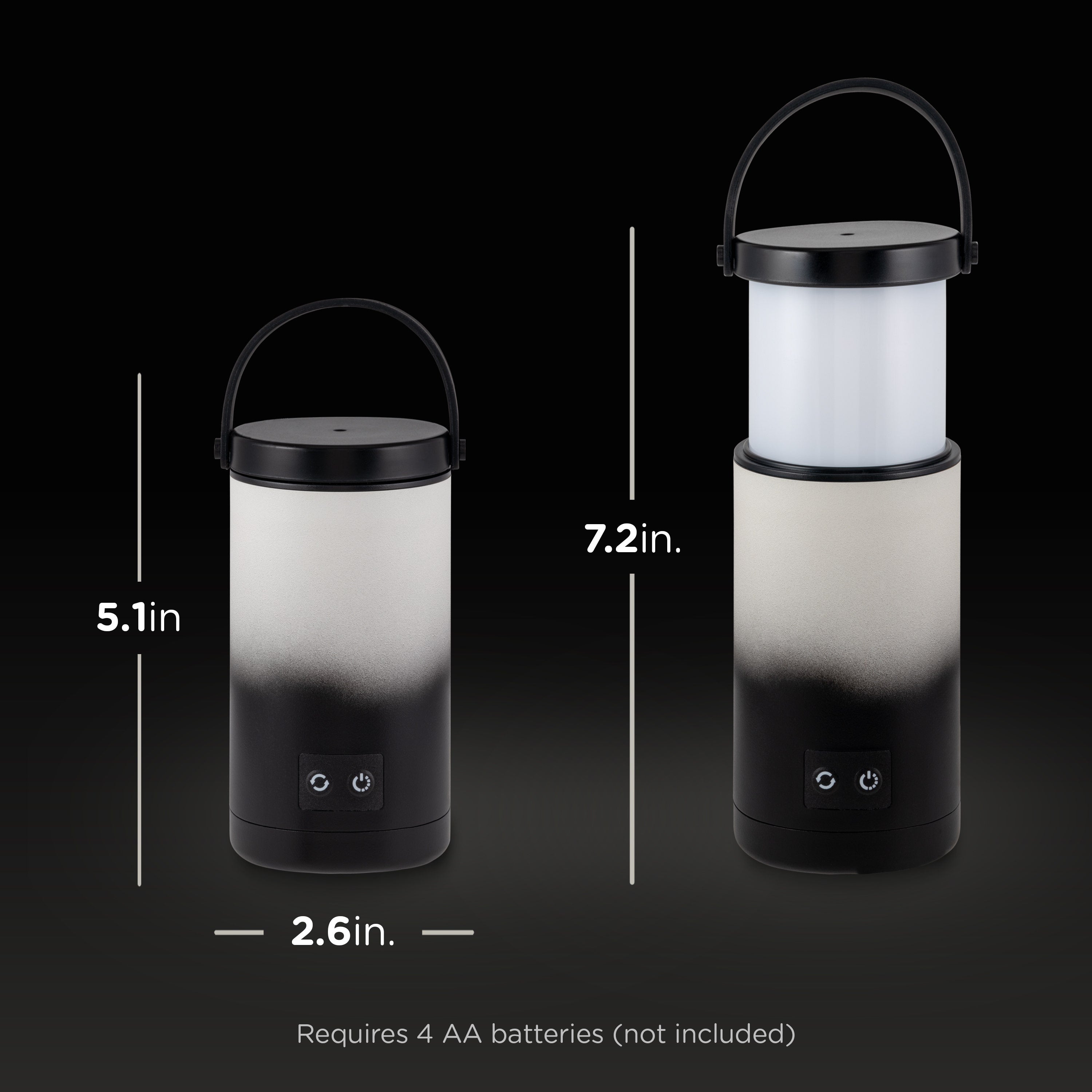 Enbrighten Color Changing LED Pop-up Lantern, White/Black