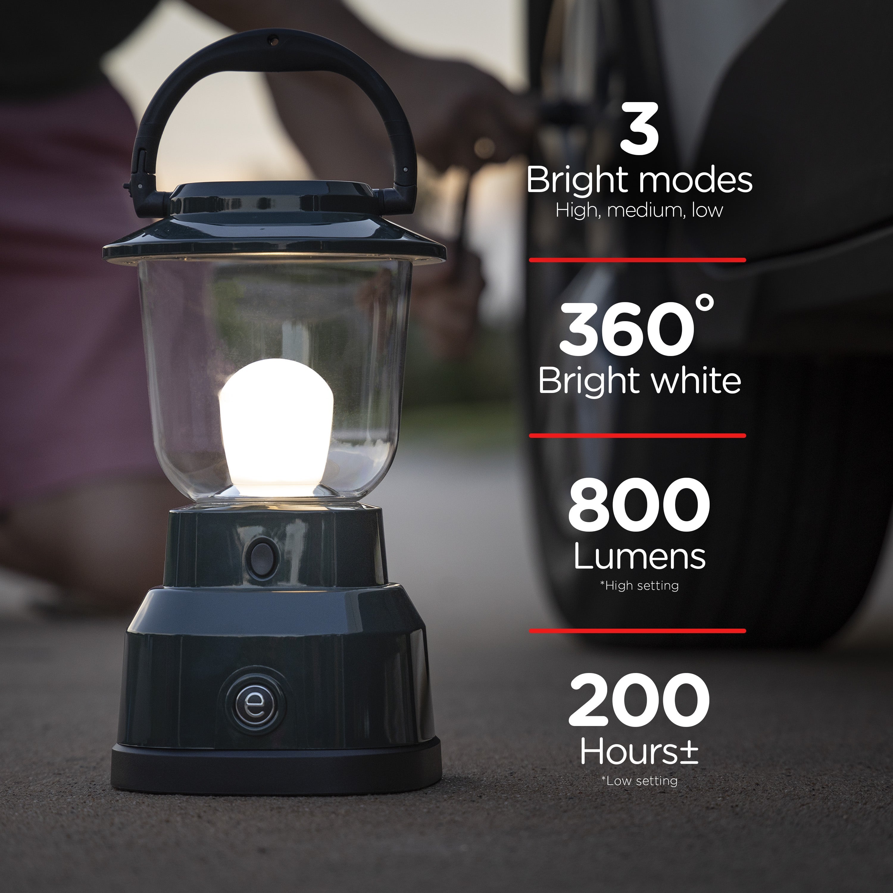 Enbrighten LED 6D USB Charging Lantern, Green