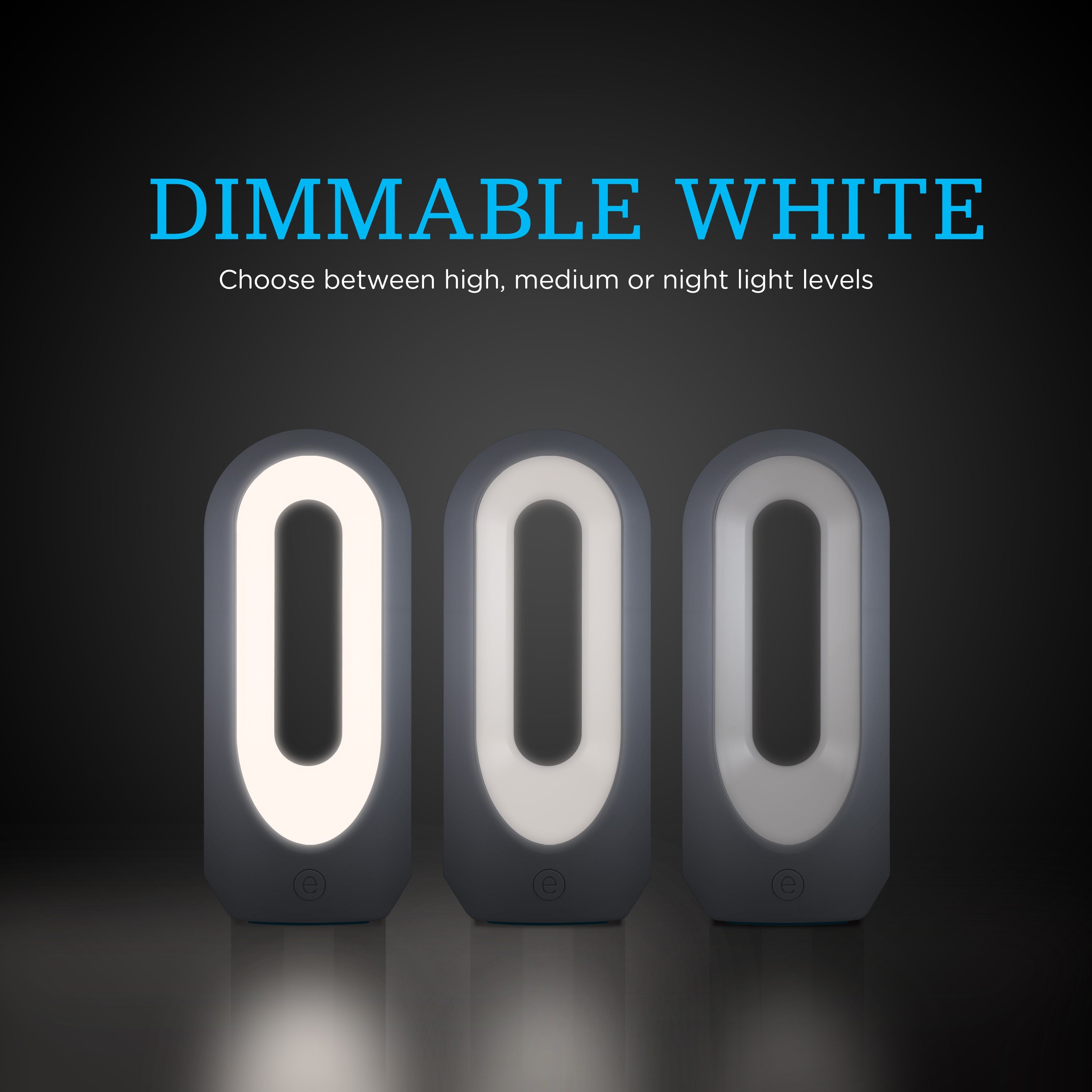 Enbrighten Dimmable Color Changing LED Tabletop Lamp, White