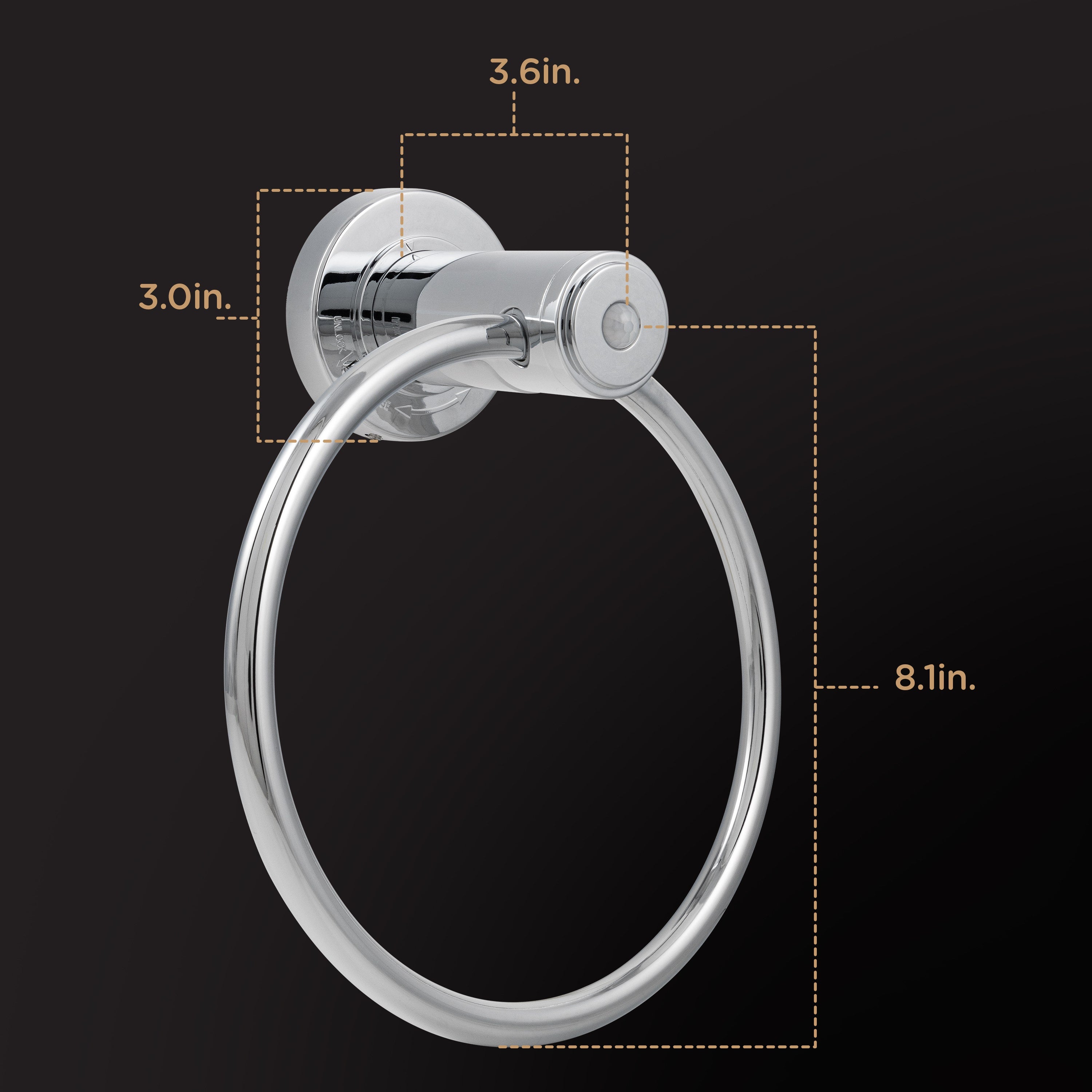 Enbrighten LED Motion Sensing Towel Ring Light, Chrome