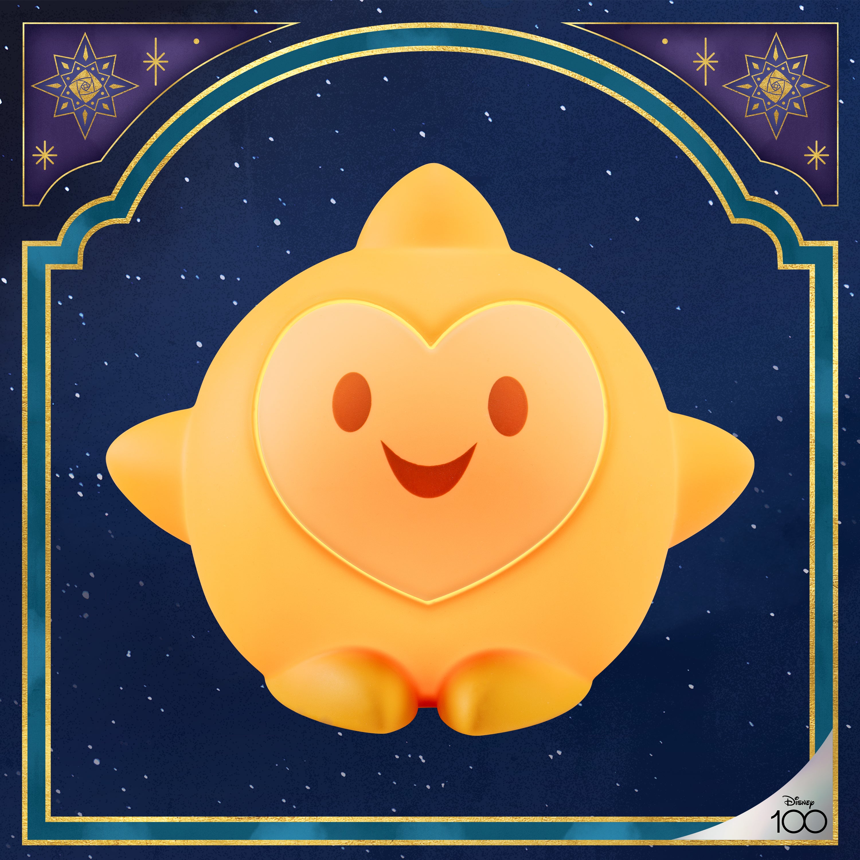 Disney WISH Star Squishy Dimmable Tabletop LED Night Light, Yellow