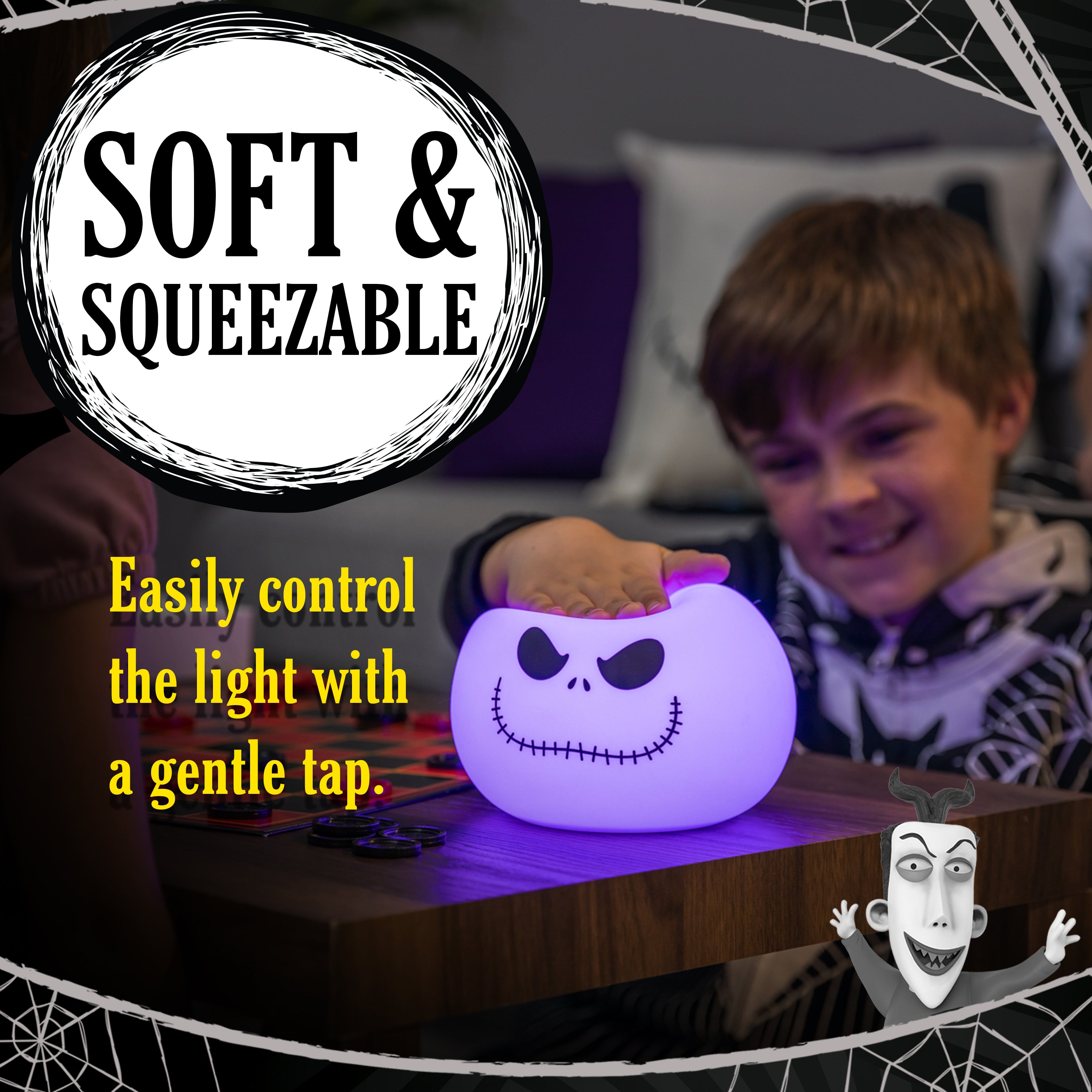 Disney Jack Skellington Color-Changing Tabletop LED Night Light, White