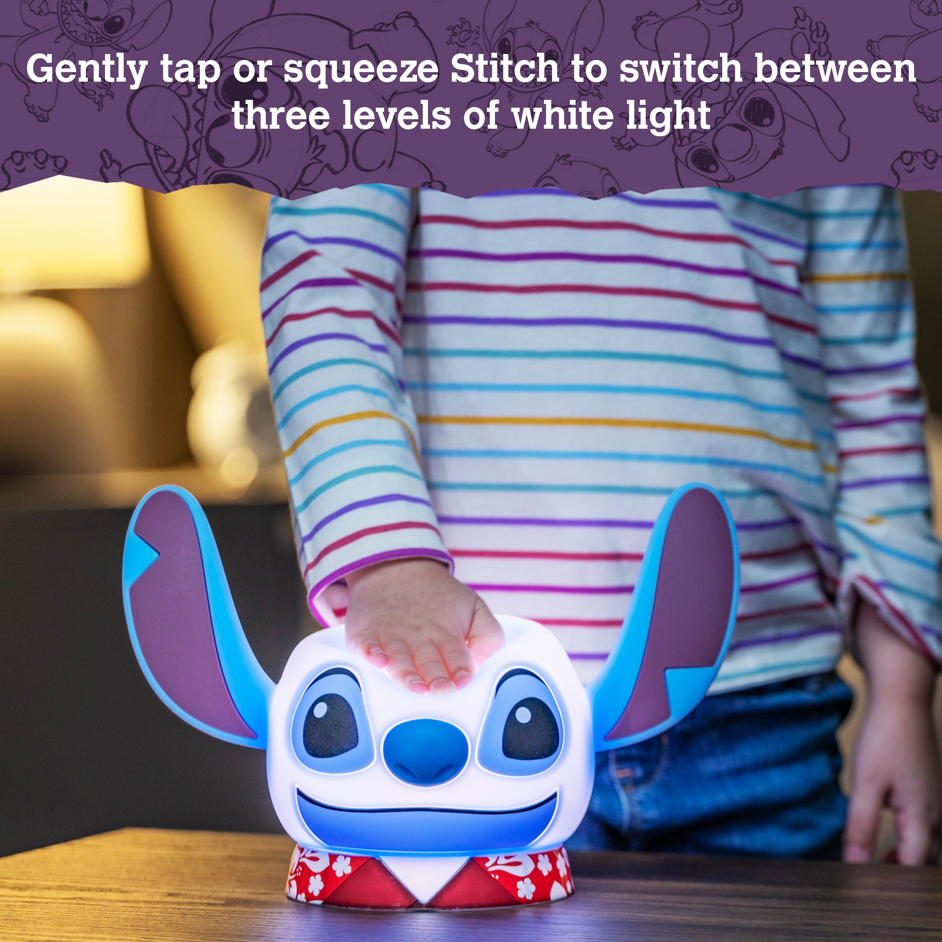 Disney Lilo and Stitch Squish'ems Dimmable Tabletop LED Night Light