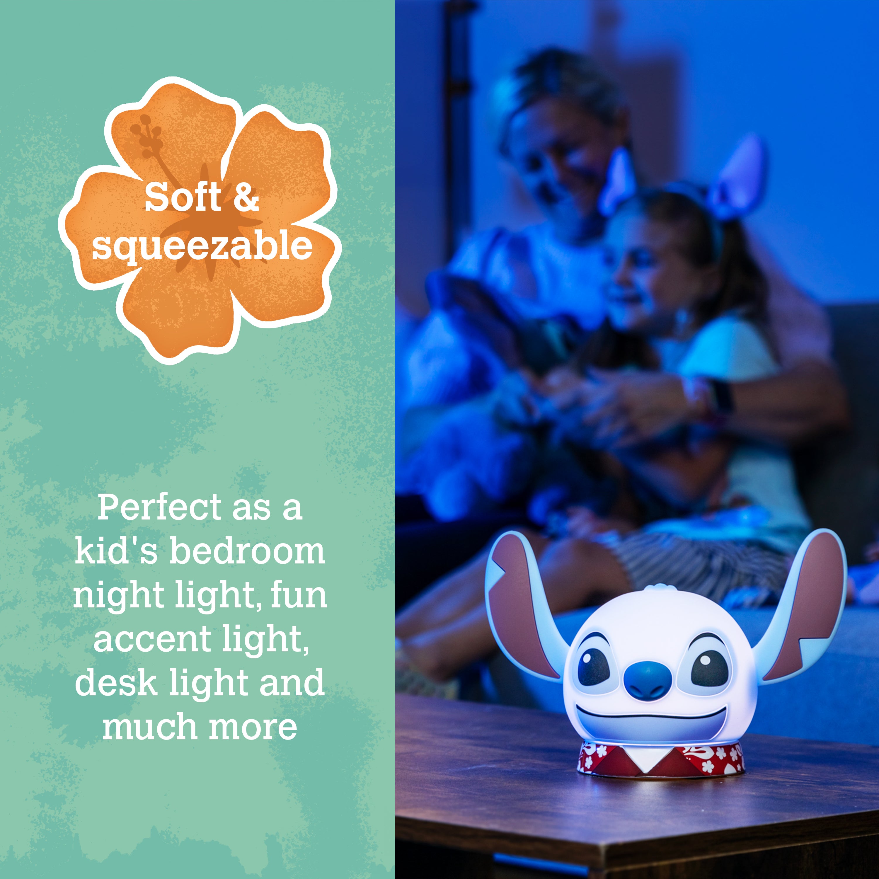 Disney Lilo and Stitch Squish'ems Dimmable Tabletop LED Night Light