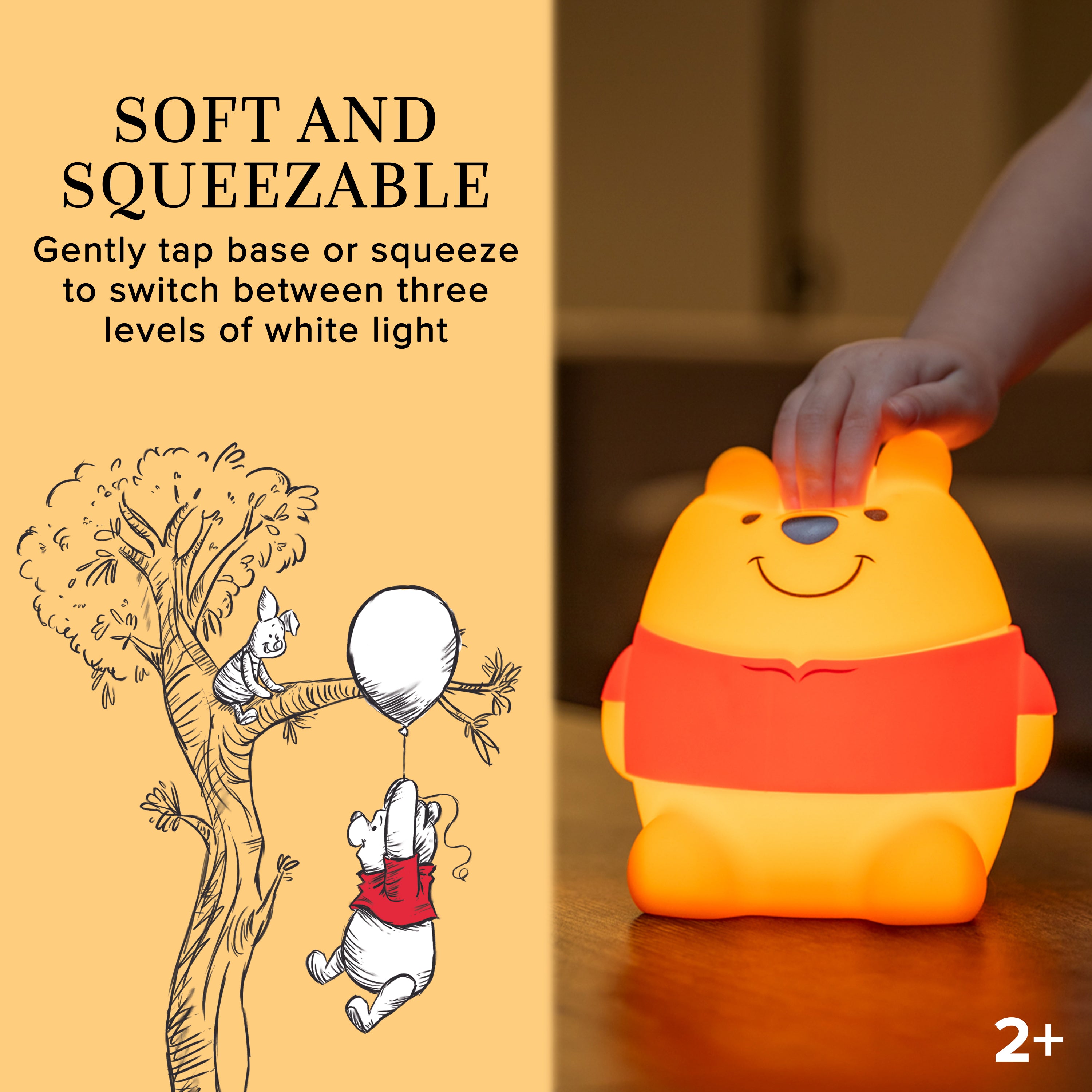 Disney Winnie the Pooh Squish’ems Dimmable Tabletop LED Night Light