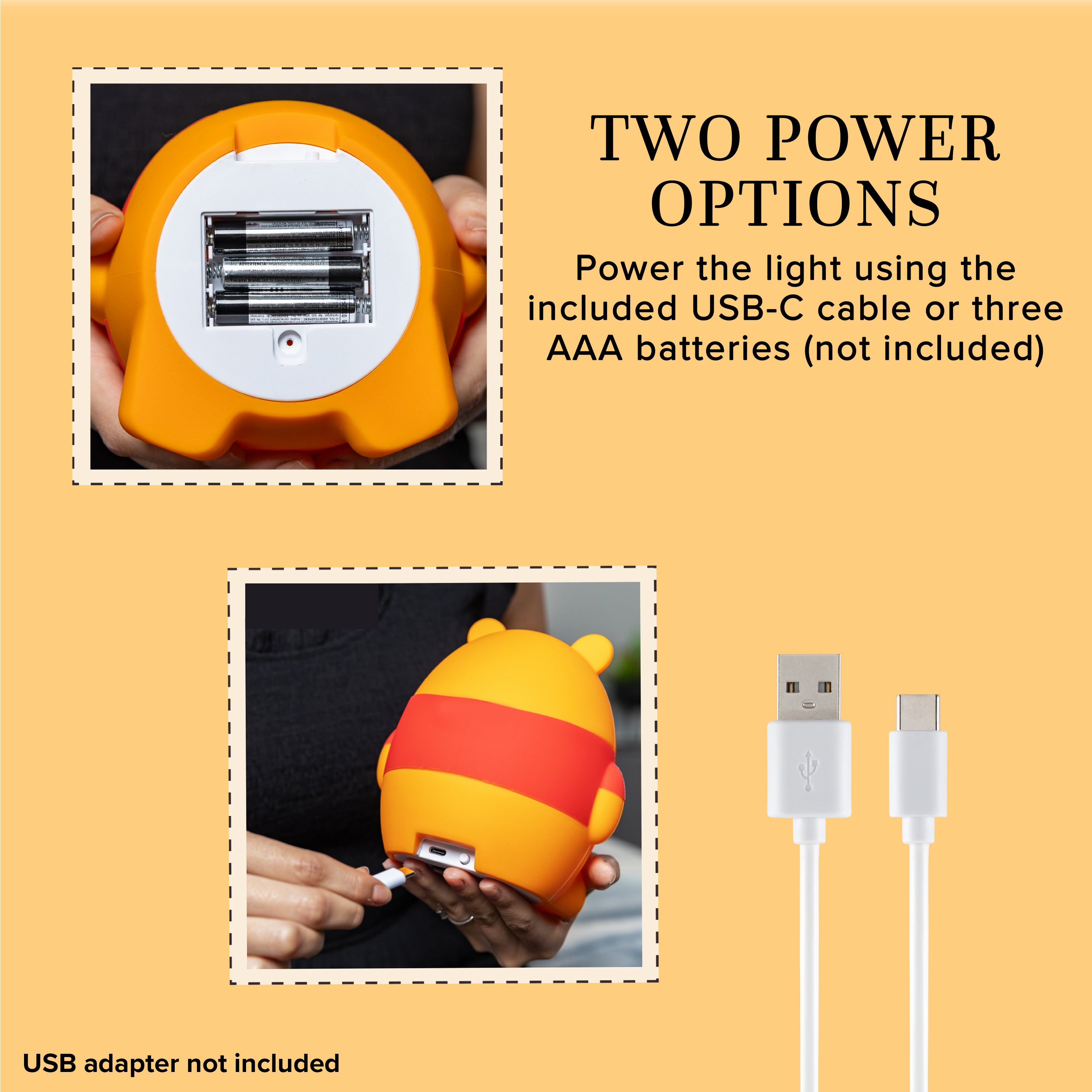 Disney Winnie the Pooh Squish’ems Dimmable Tabletop LED Night Light