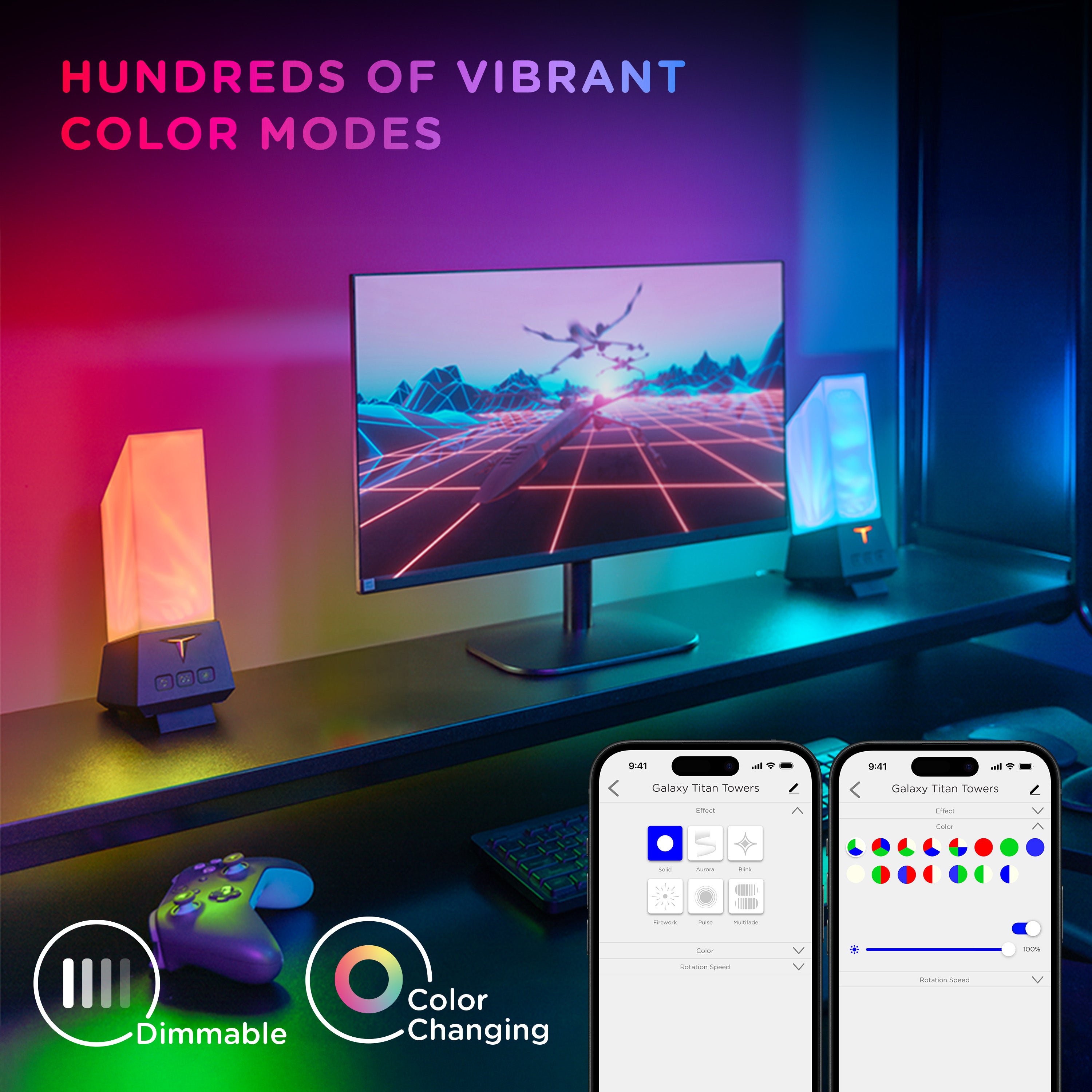 Enbrighten VIBE WiFi Galaxy Projector Titan Tower Night Lights