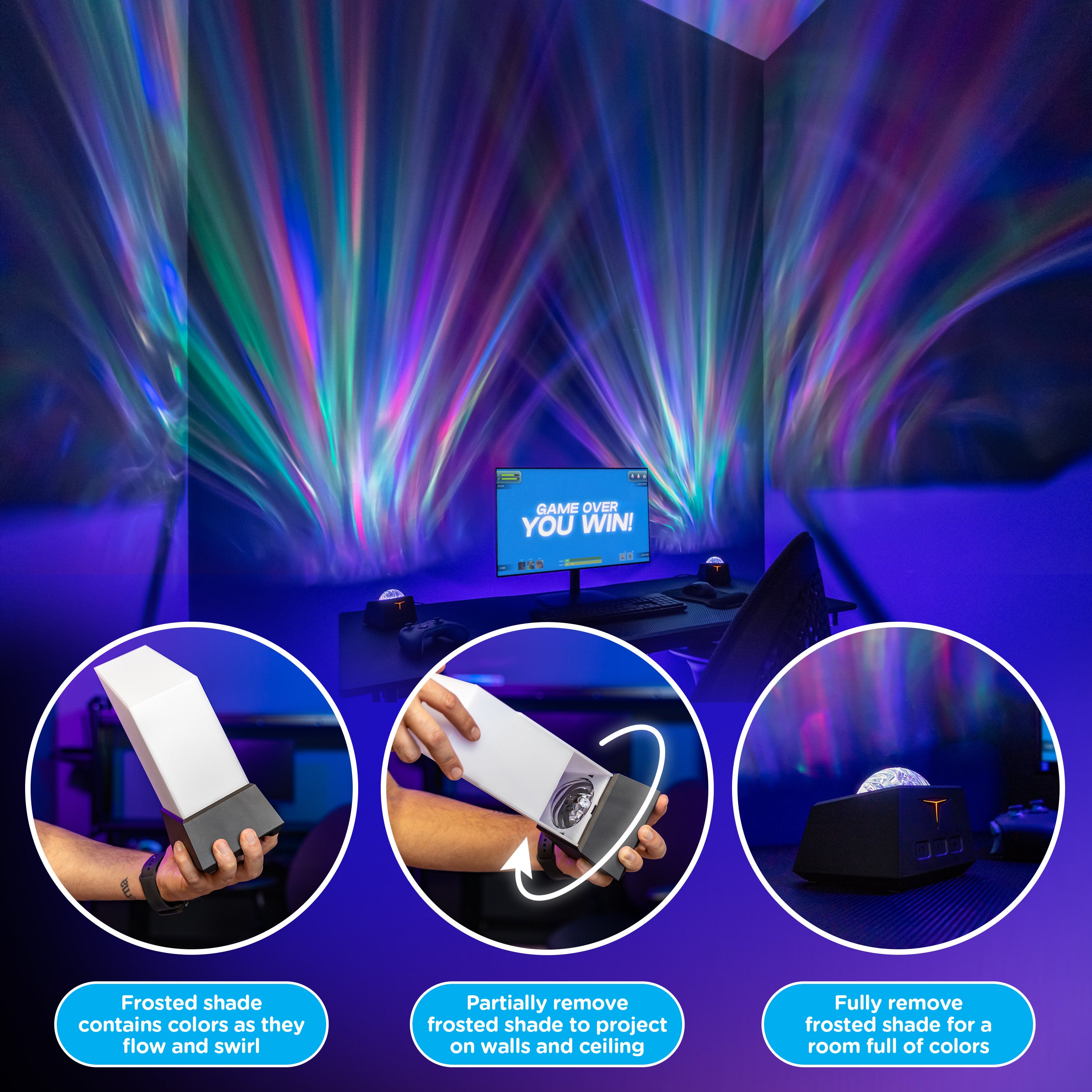 Enbrighten VIBE WiFi Galaxy Projector Titan Tower Night Lights