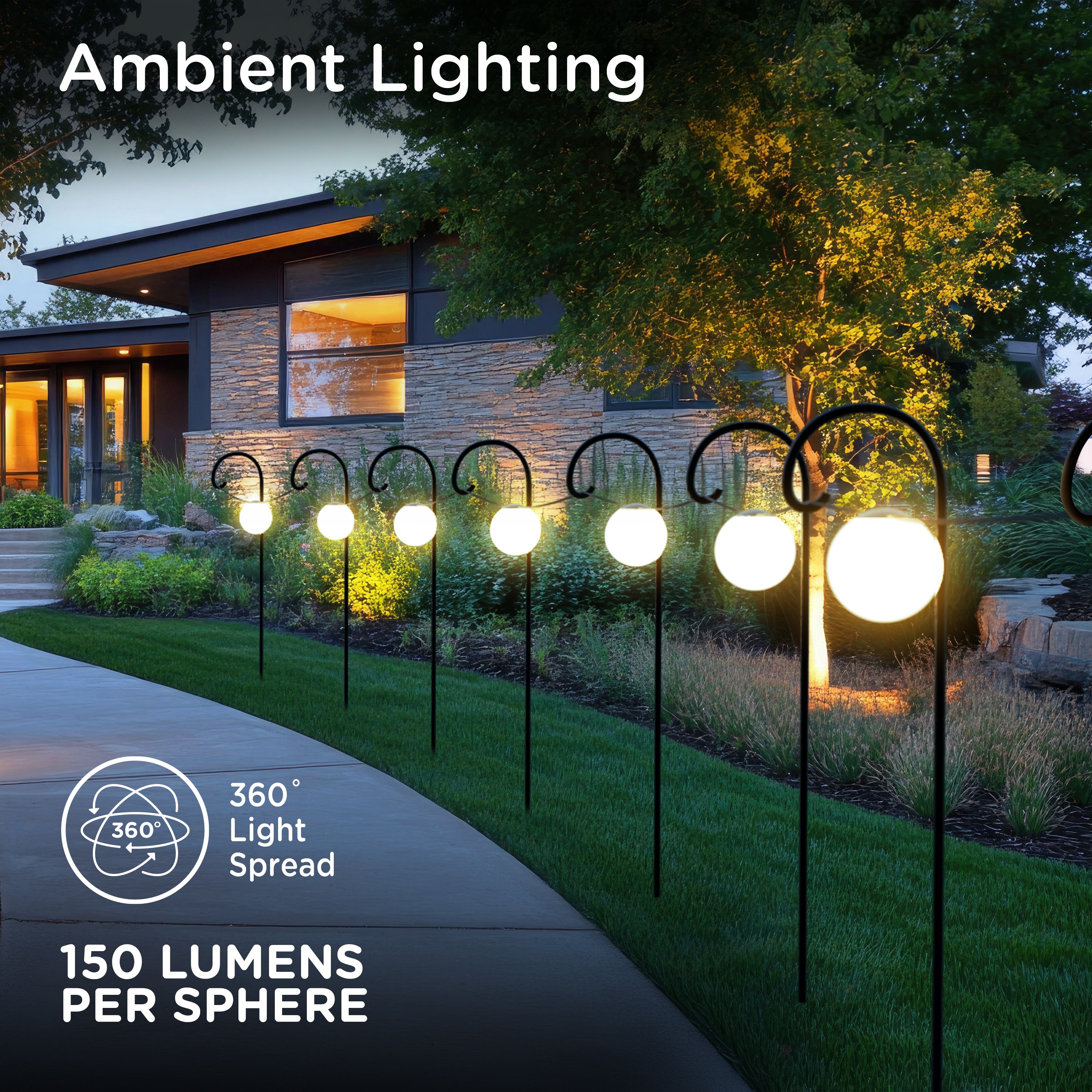 Enbrighten VIBE Wi-Fi Sphere Lights, 12 Lights, 57ft.
