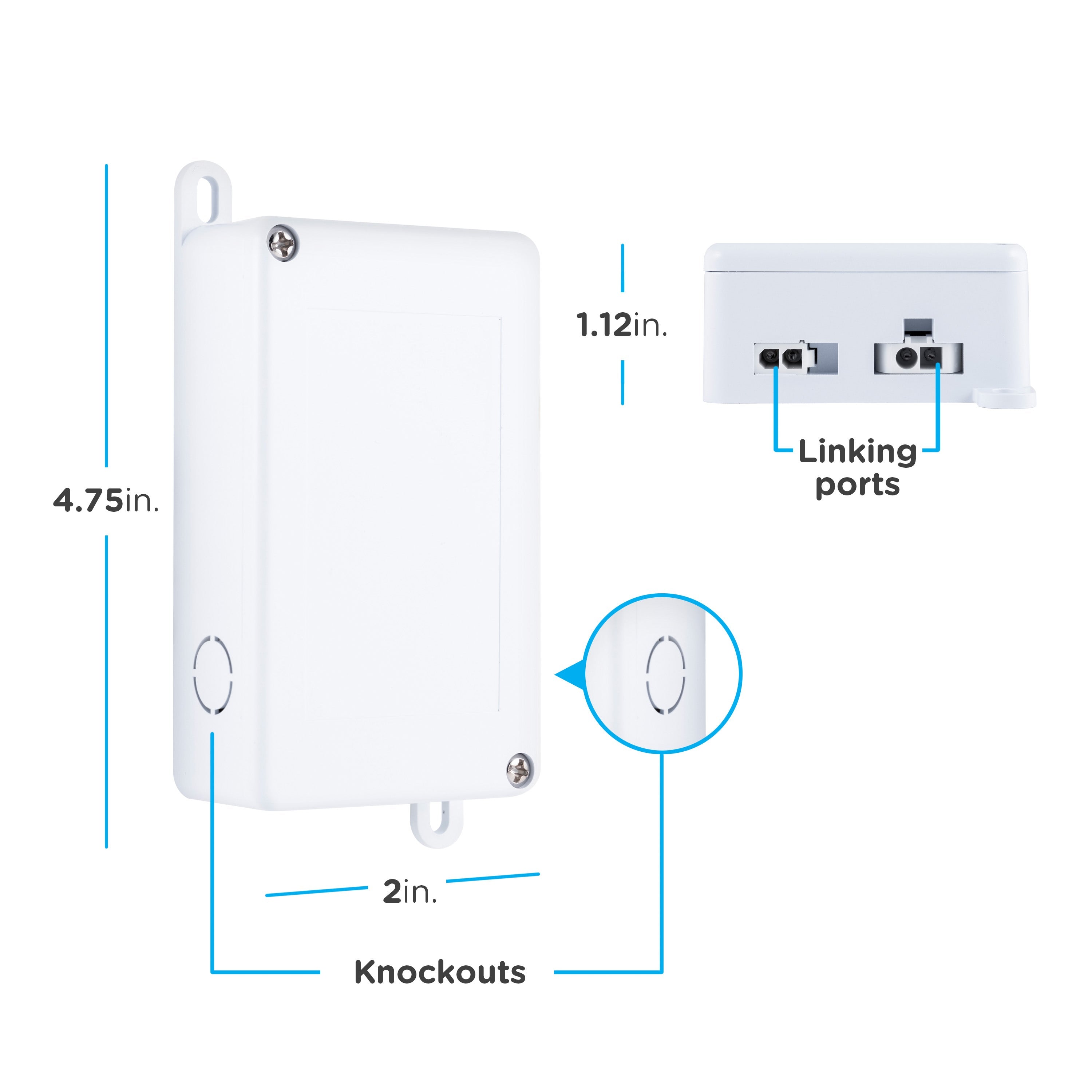 Enbrighten Direct Wire Conversion Box, White