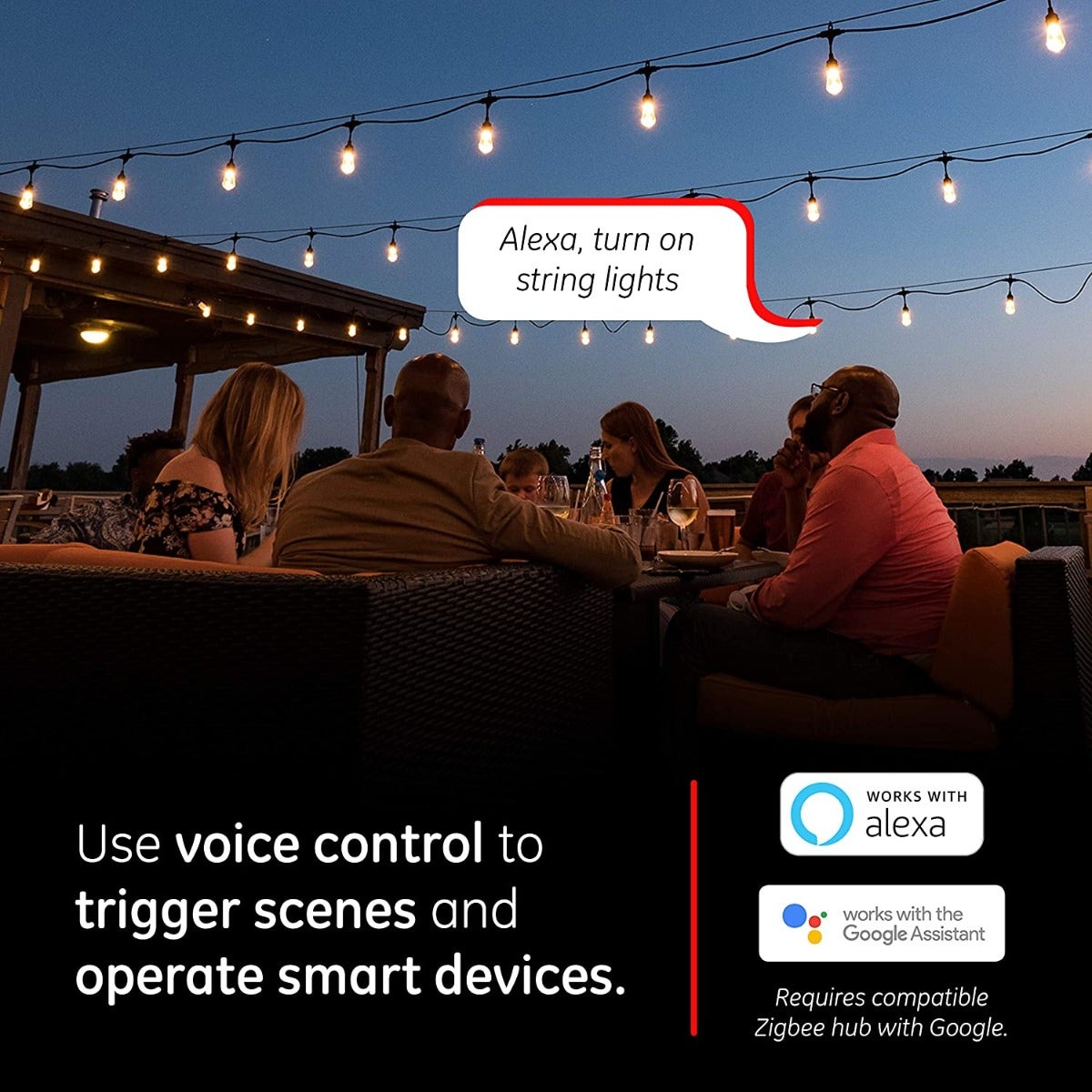 Enbrighten Zigbee Plug-in Outdoor Smart Switch, Black