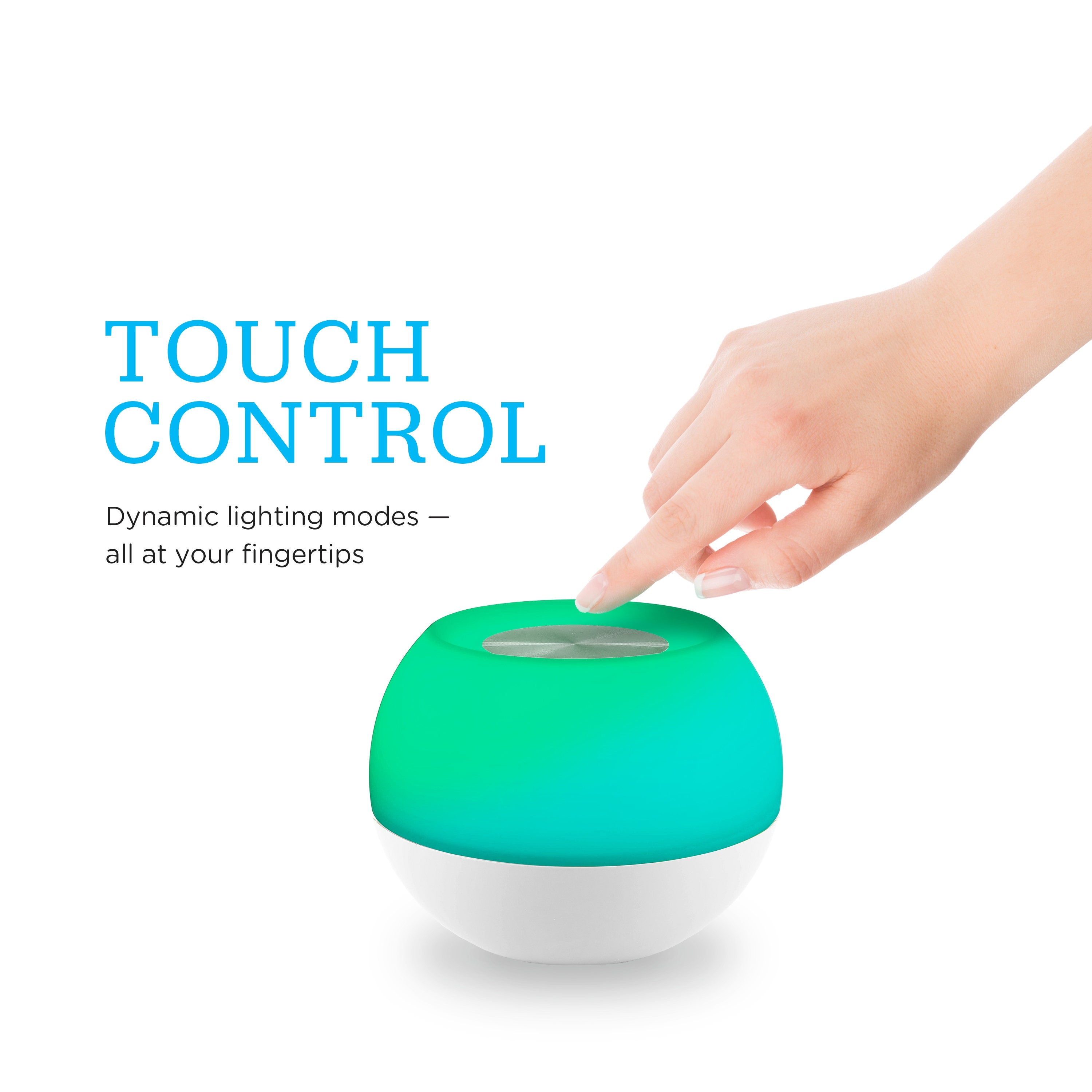 Enbrighten USB-Charging Color-Changing Tabletop LED Mini Bowl Night Light, White