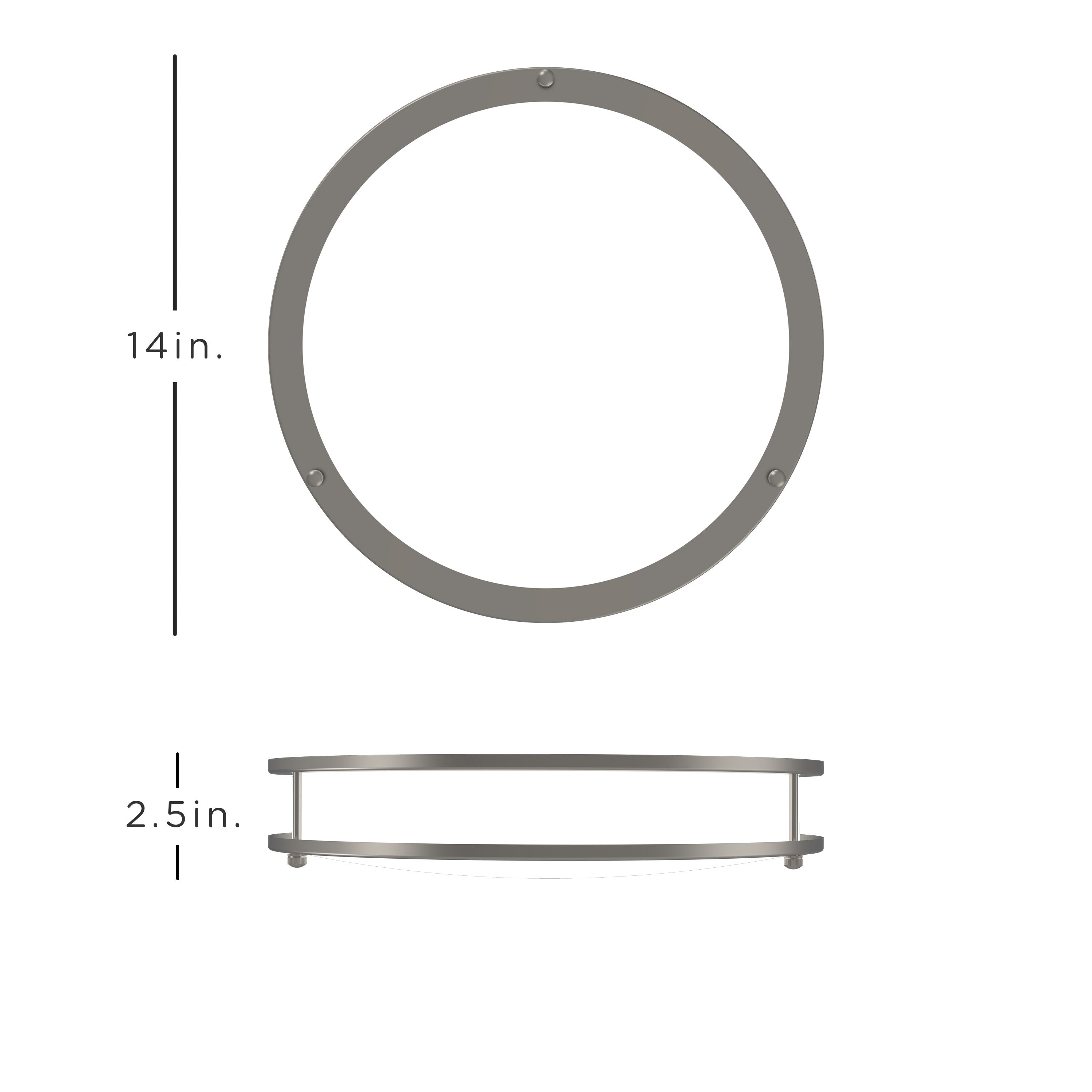 Enbrighten Flush Mount Light with Tunable White LED Bulb, Silver