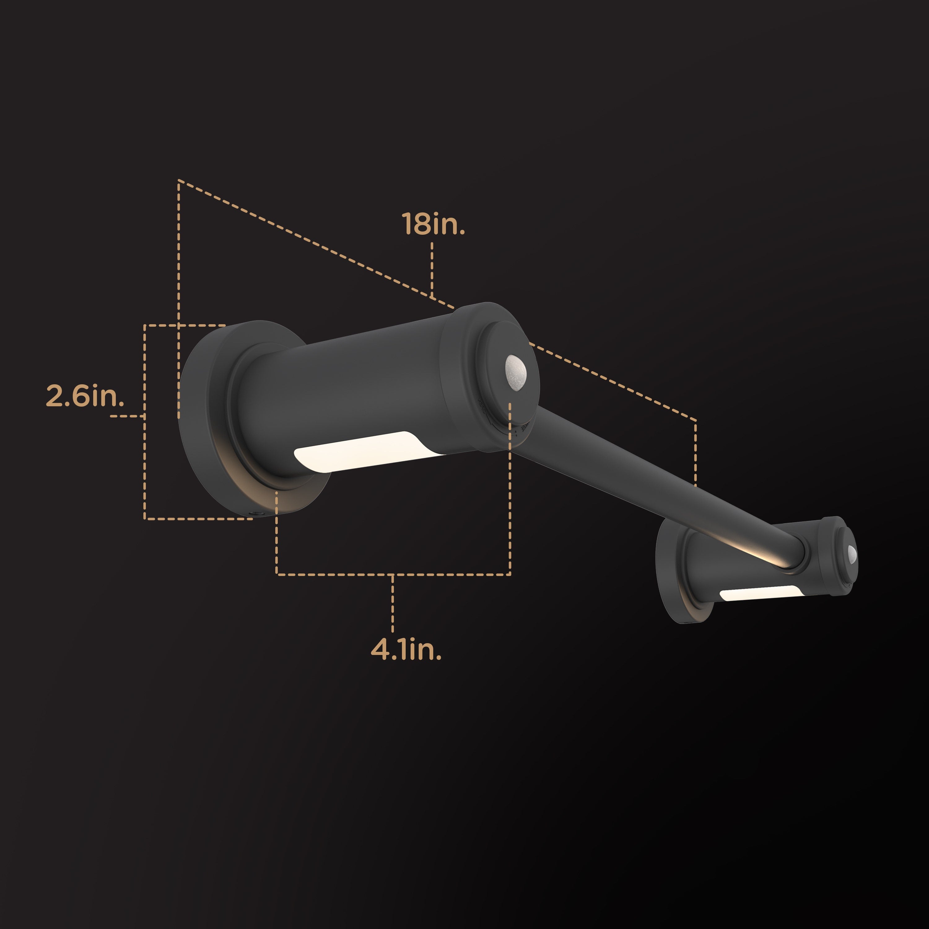 Enbrighten LED Motion Sensing Bathroom Lighting Bundle, Matte Black