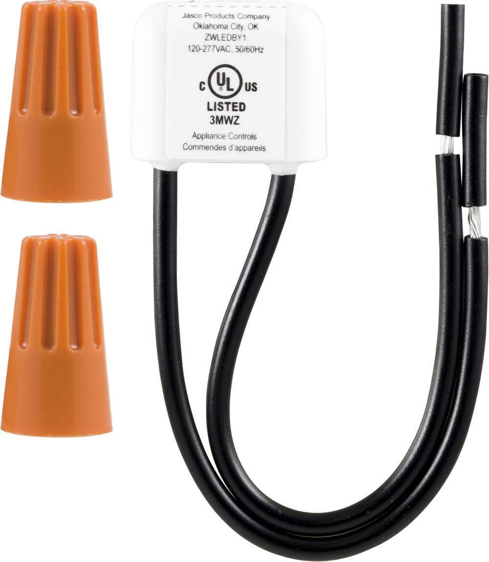 Jasco Direct-Wire LED Lighting Bypass for UltraPro, Enbrighten, Jasco, and GE Smart Dimmer Switches, White