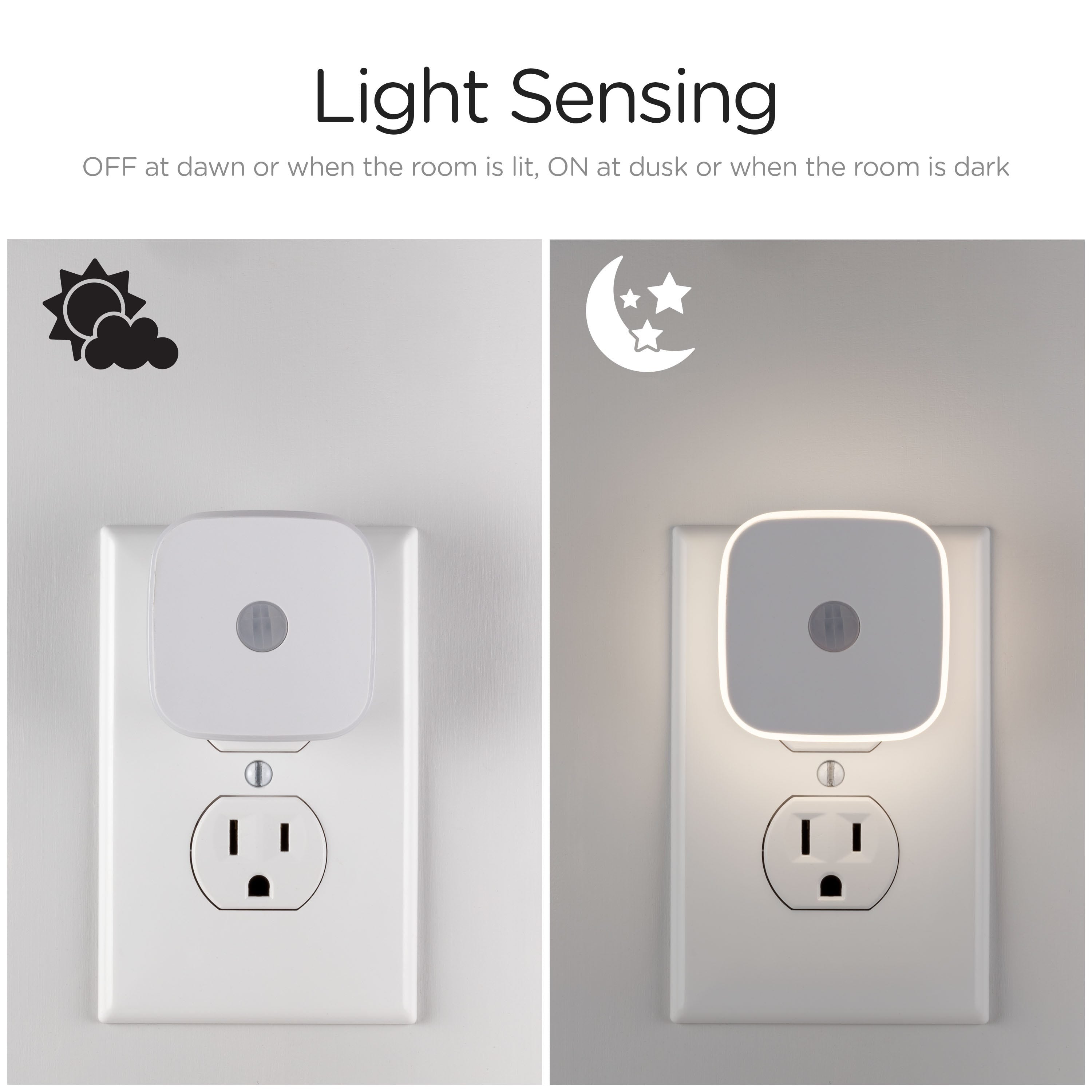 Enbrighten Mini LED Motion-Sensing Night Light, 2 Pack, White
