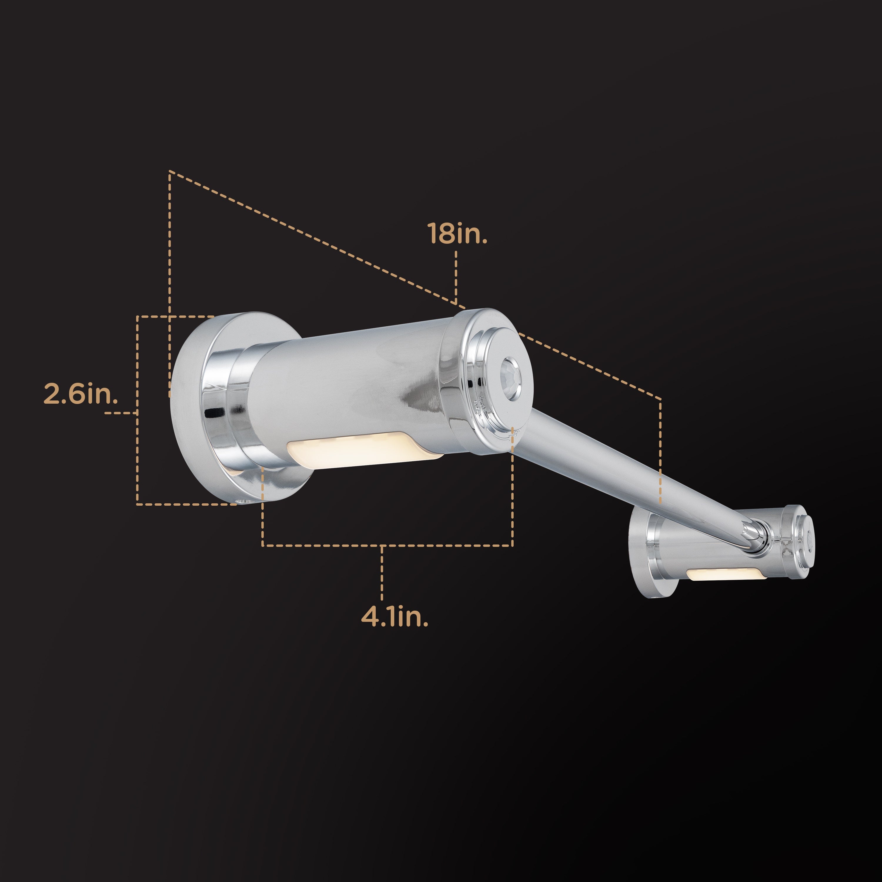 Enbrighten LED Motion Sensing Towel Bar Light, Chrome