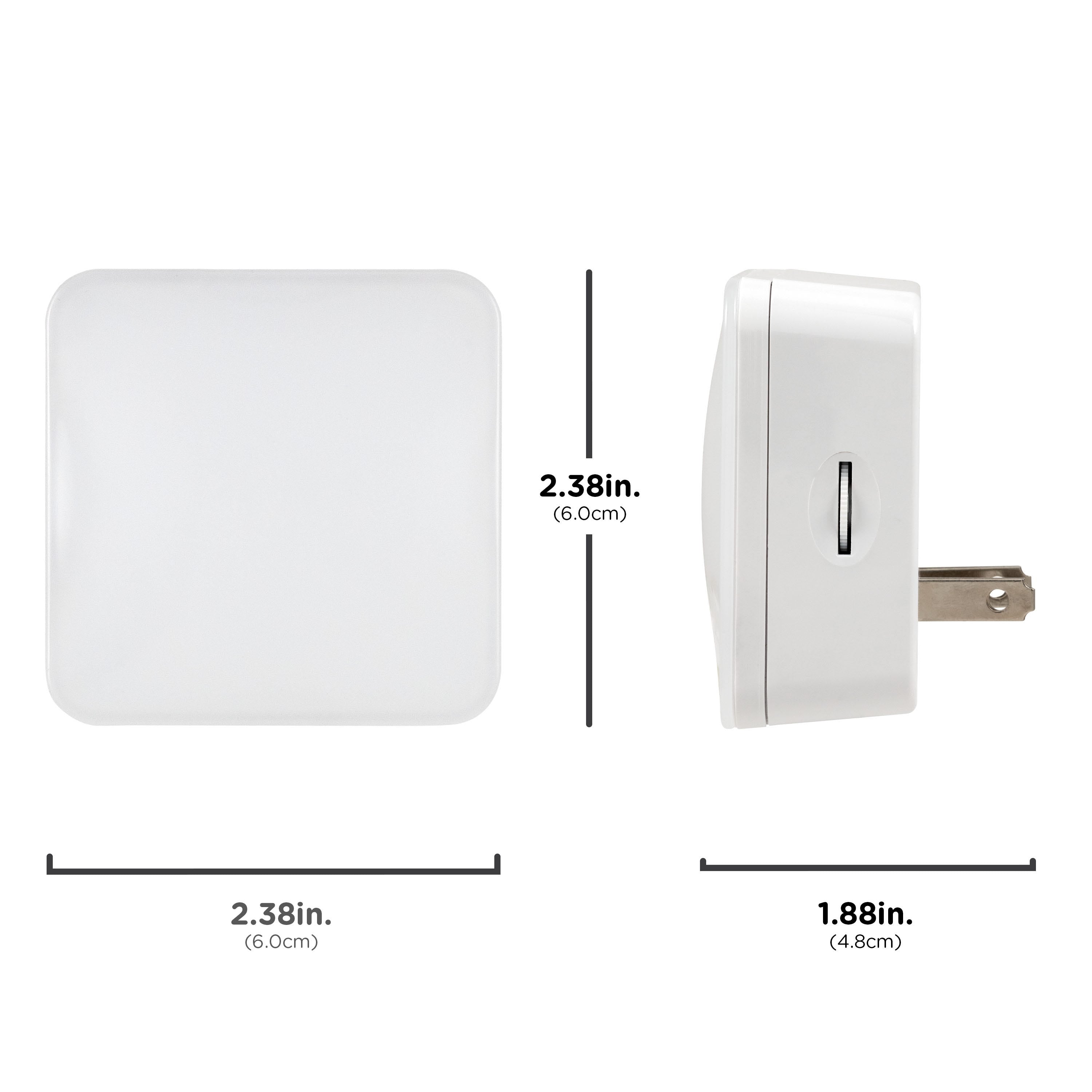 Enbrighten Light Sensing Dimmable LED Night Light, White