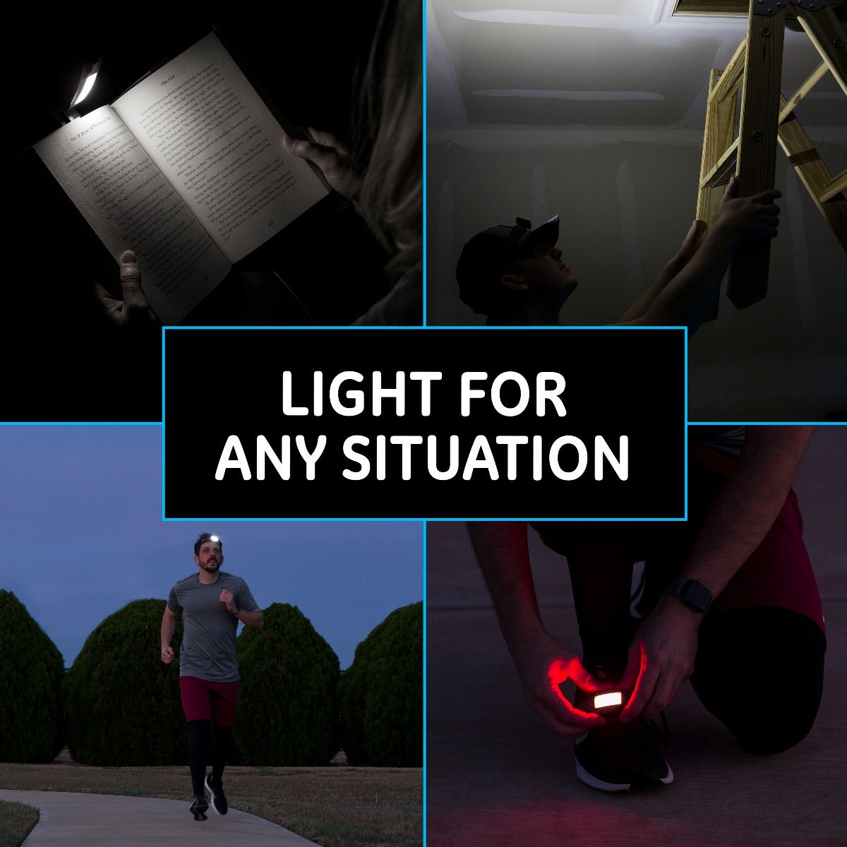 Enbrighten Motion-Sensing Rechargeable LED Headlamp, Black