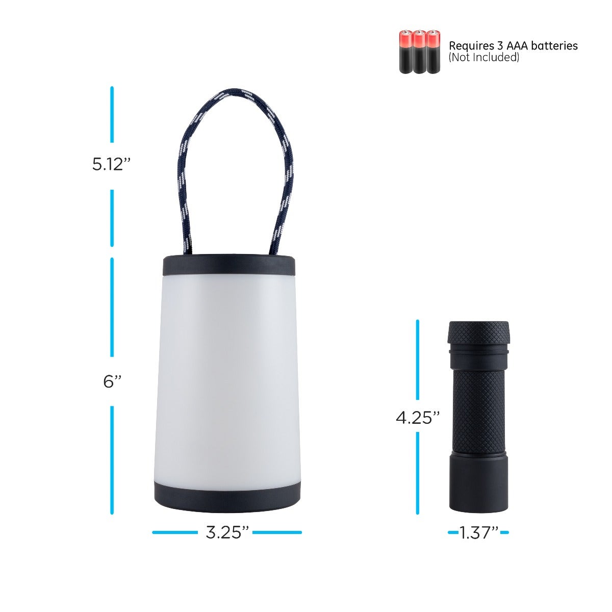 Enbrighten 2-in-1 LED Lantern, Black