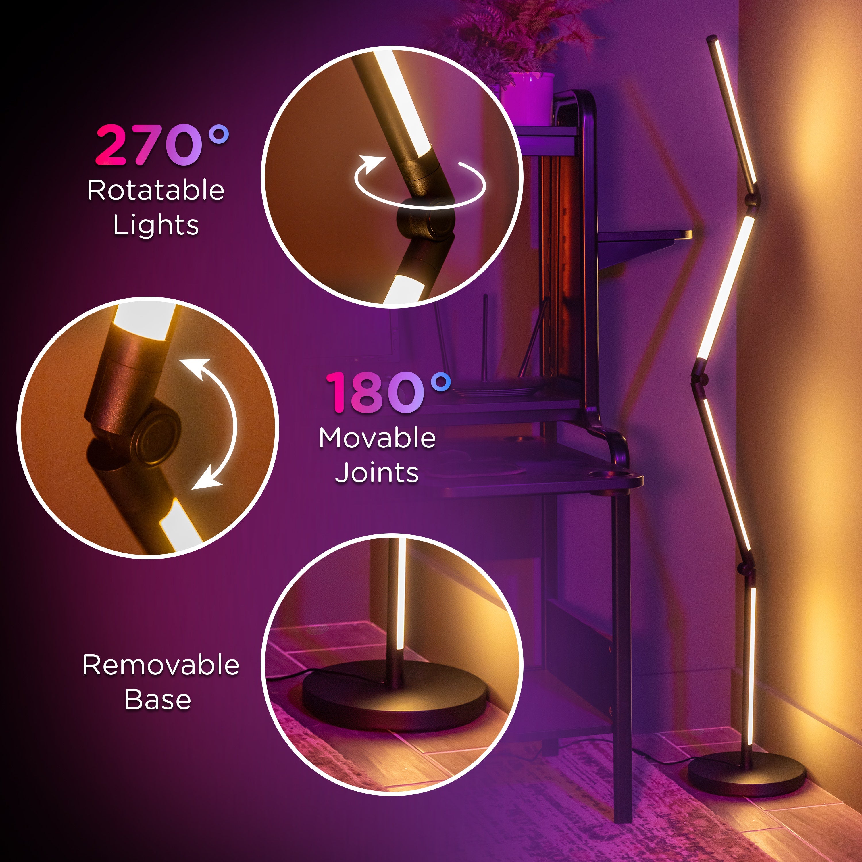 Enbrighten VIBE WiFi Spectrum Color-Changing Adjustable Accent Lamp